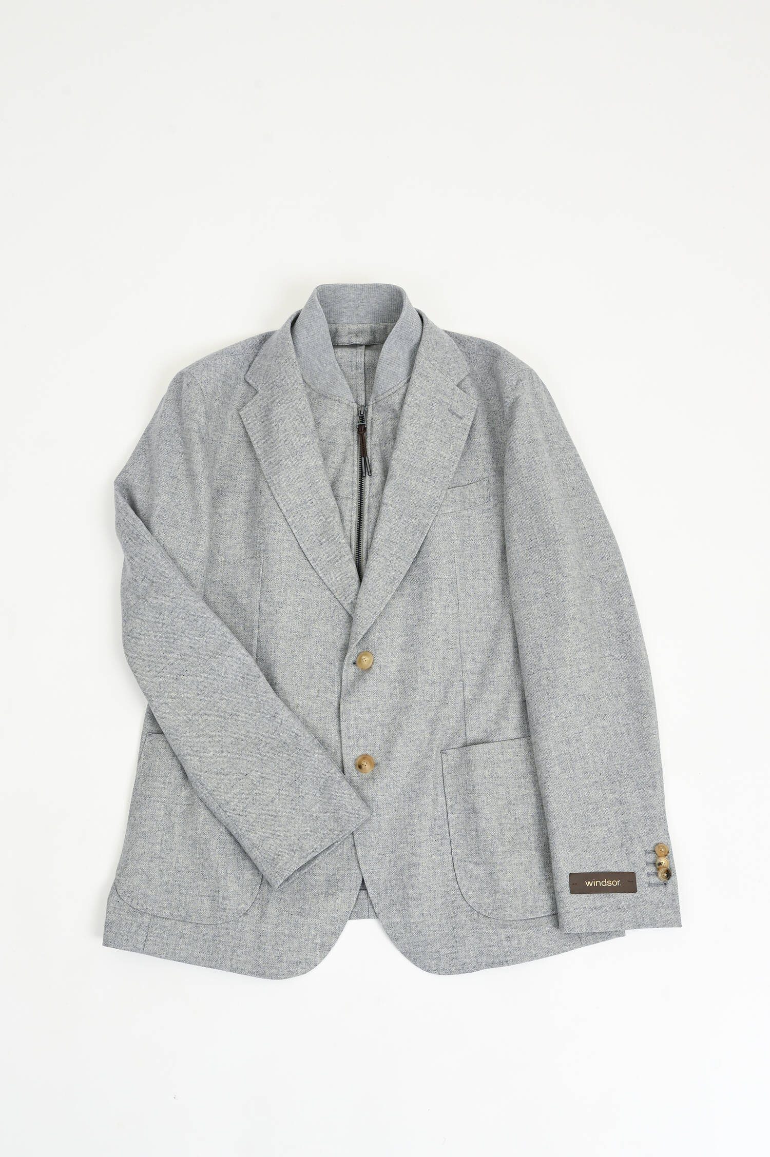 Sakko mit herauszippbarem Inlay in Grau