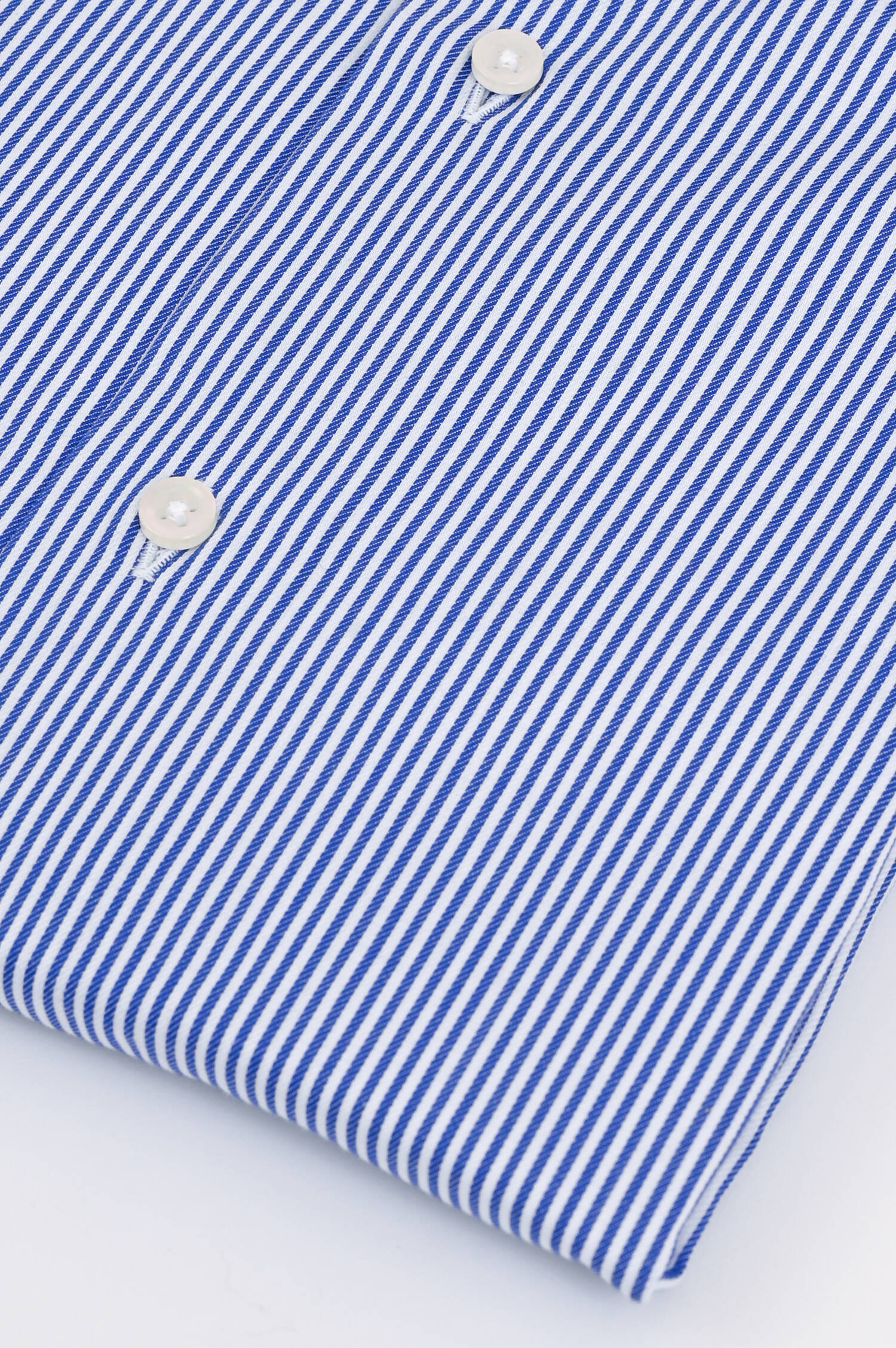 Hemd aus Baumwoll-Twill in Blau/Weiß gestreift