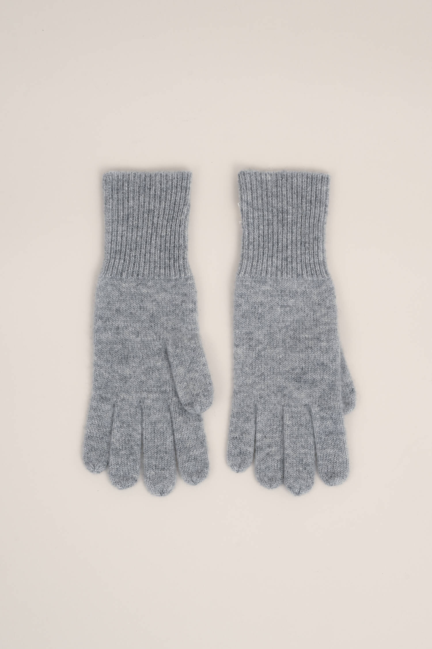 Cashmere Handschuhe in Grau meliert