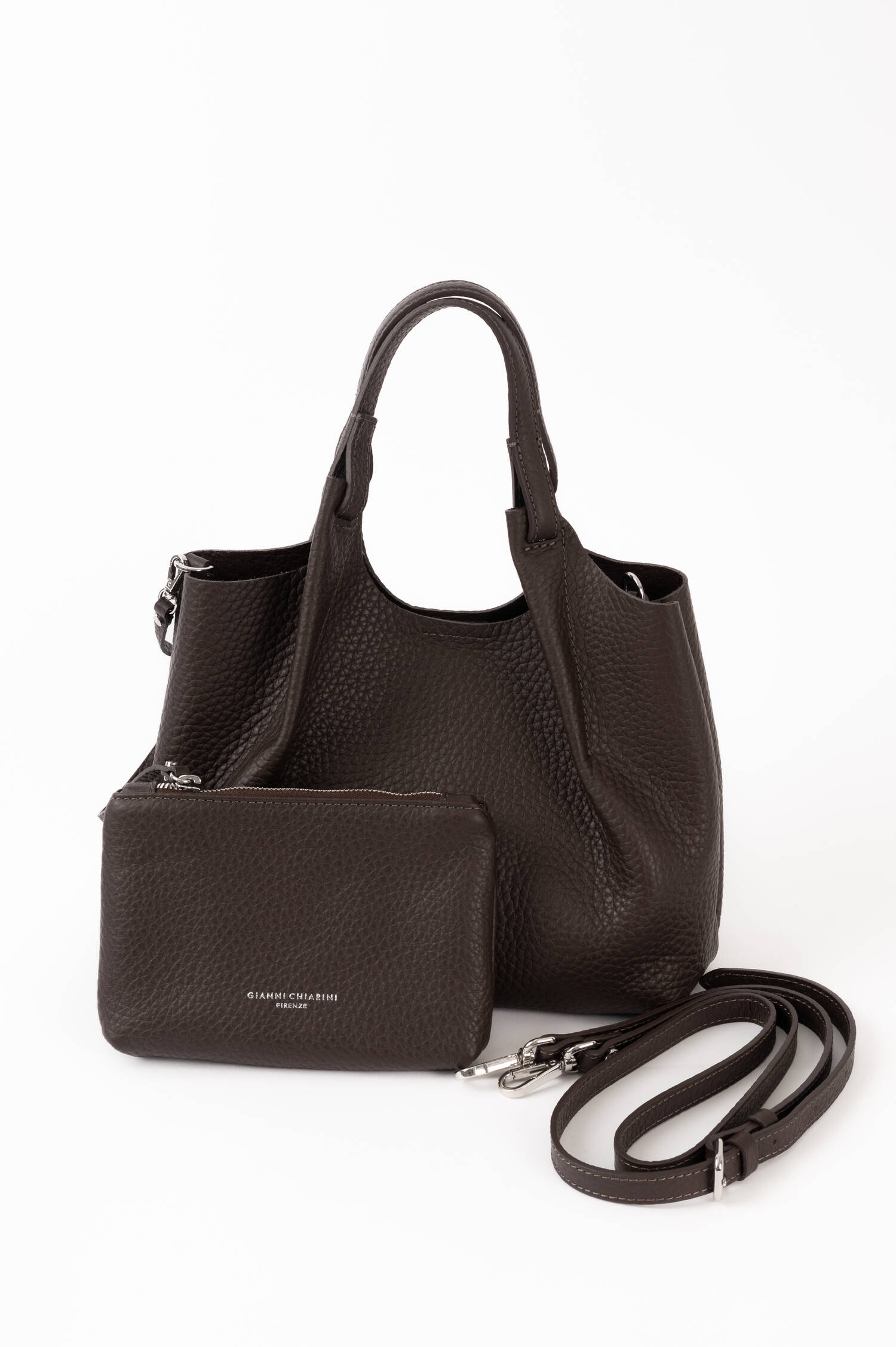 Ledertasche DUA in Dunkelbraun