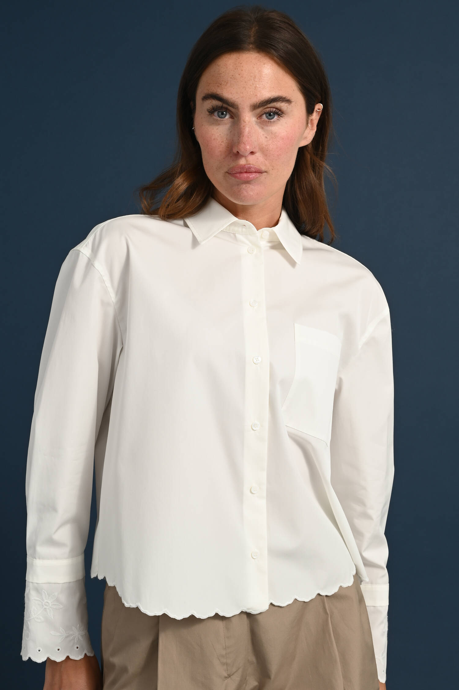 Baumwoll Bluse NEUTRO in Natur-Creme