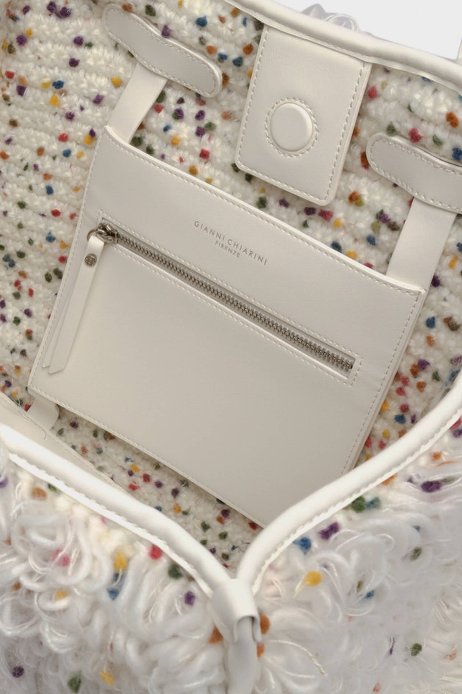 Tote Bag CRAZY in Weiß/Multicolor