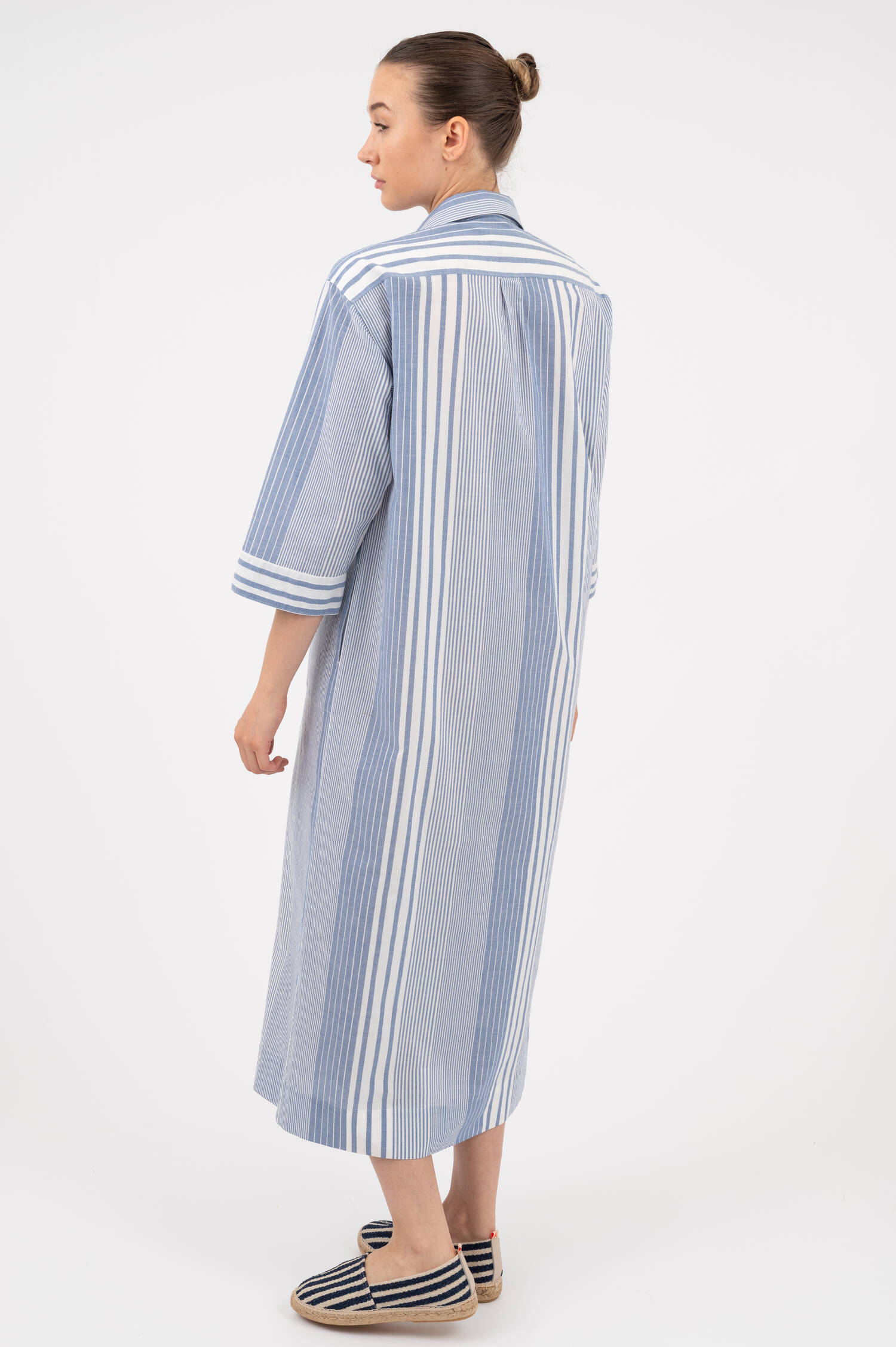 Blusenkleid in Blau/WQeiß gestreift