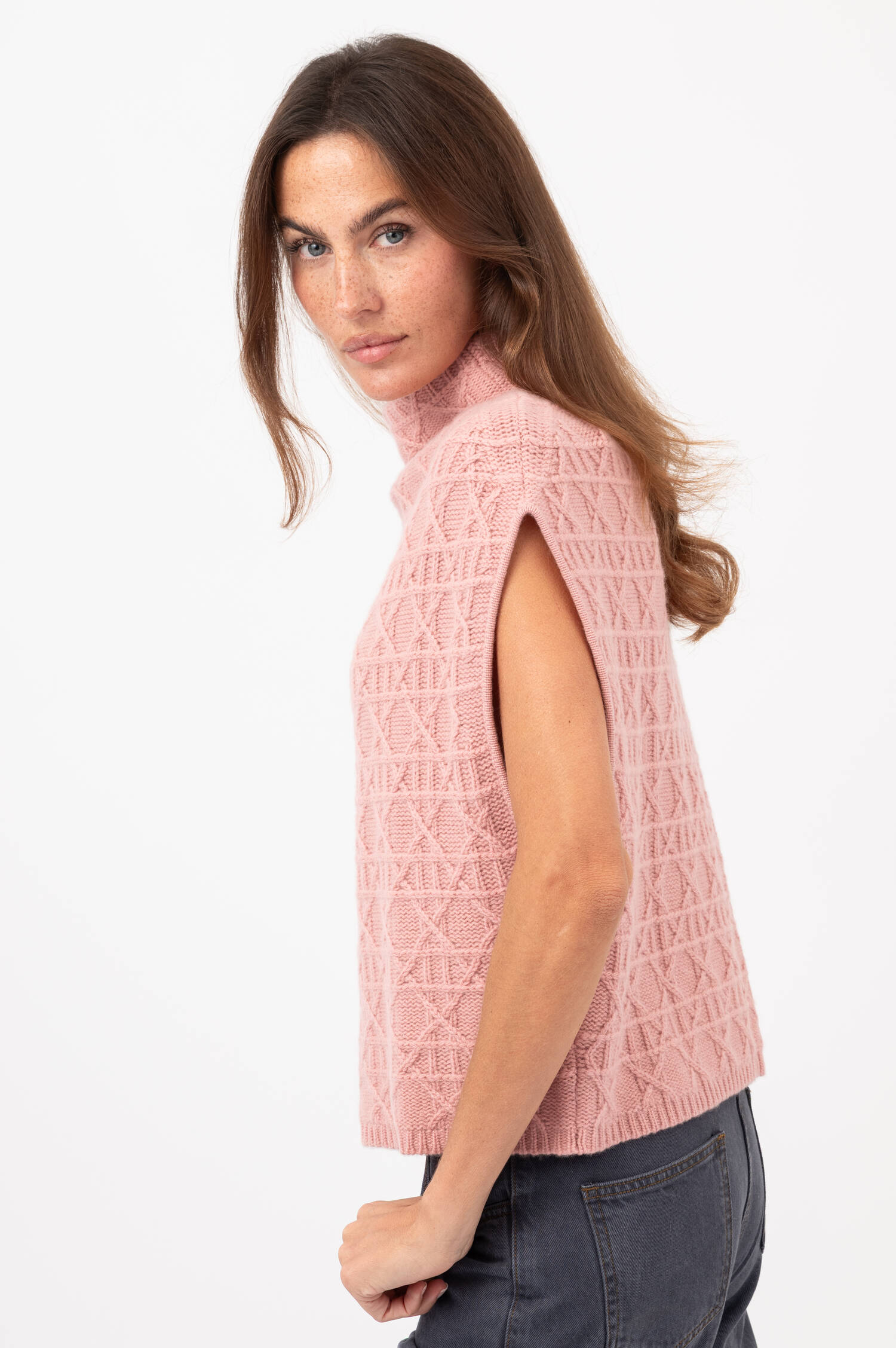 Woll-Cashmere-Pullunder in Rosa Woll-Cashmere-Pullunder in Rosa