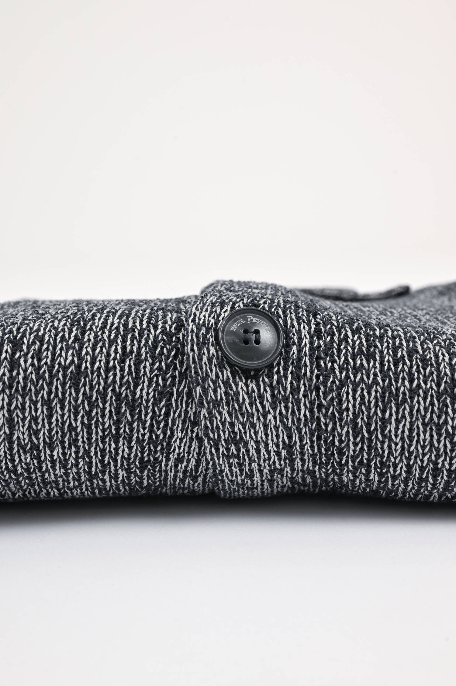 College Strickjacke in Dunkelblau/Grau