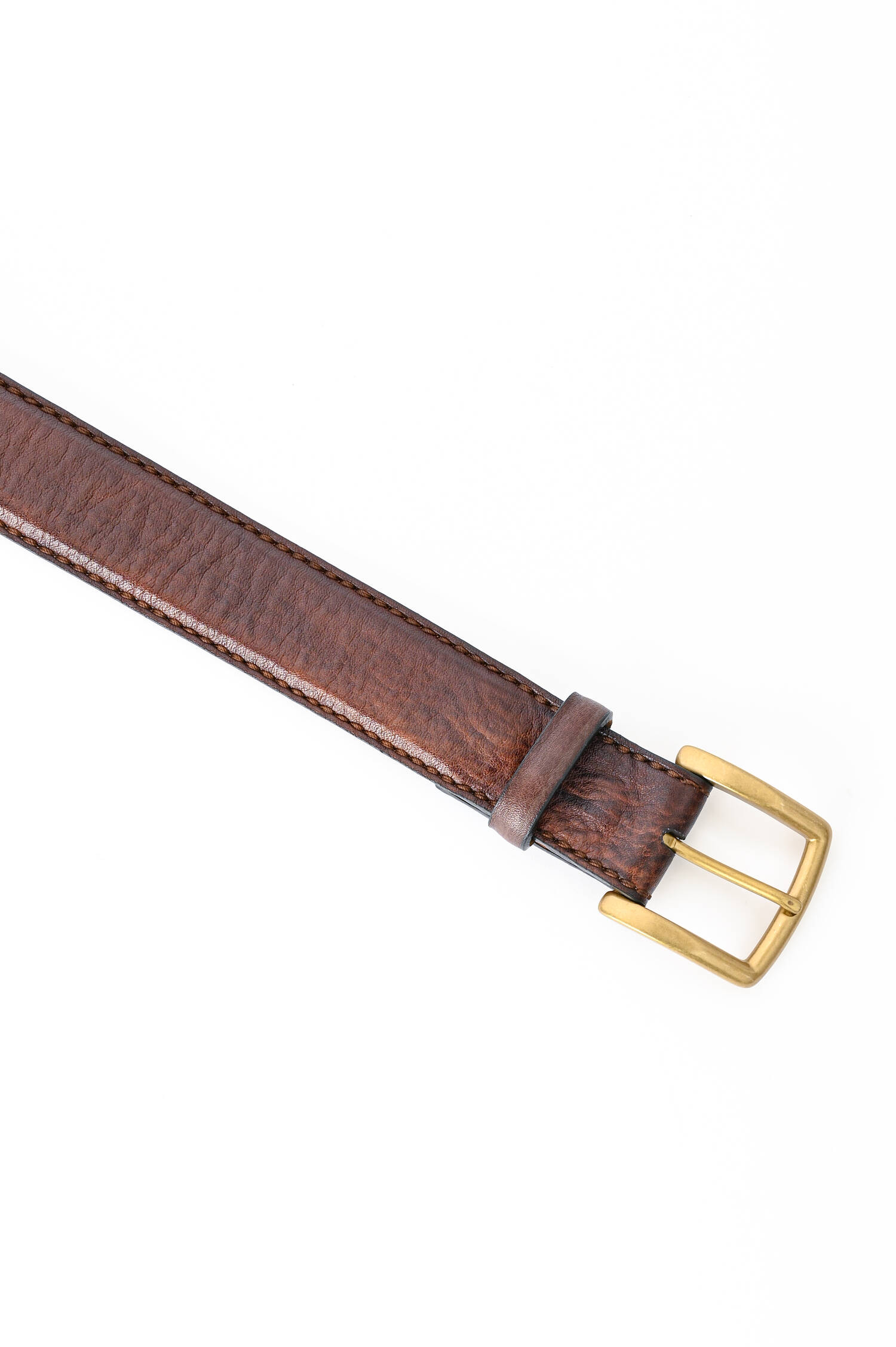 Glattleder Gürtel in Kastanie