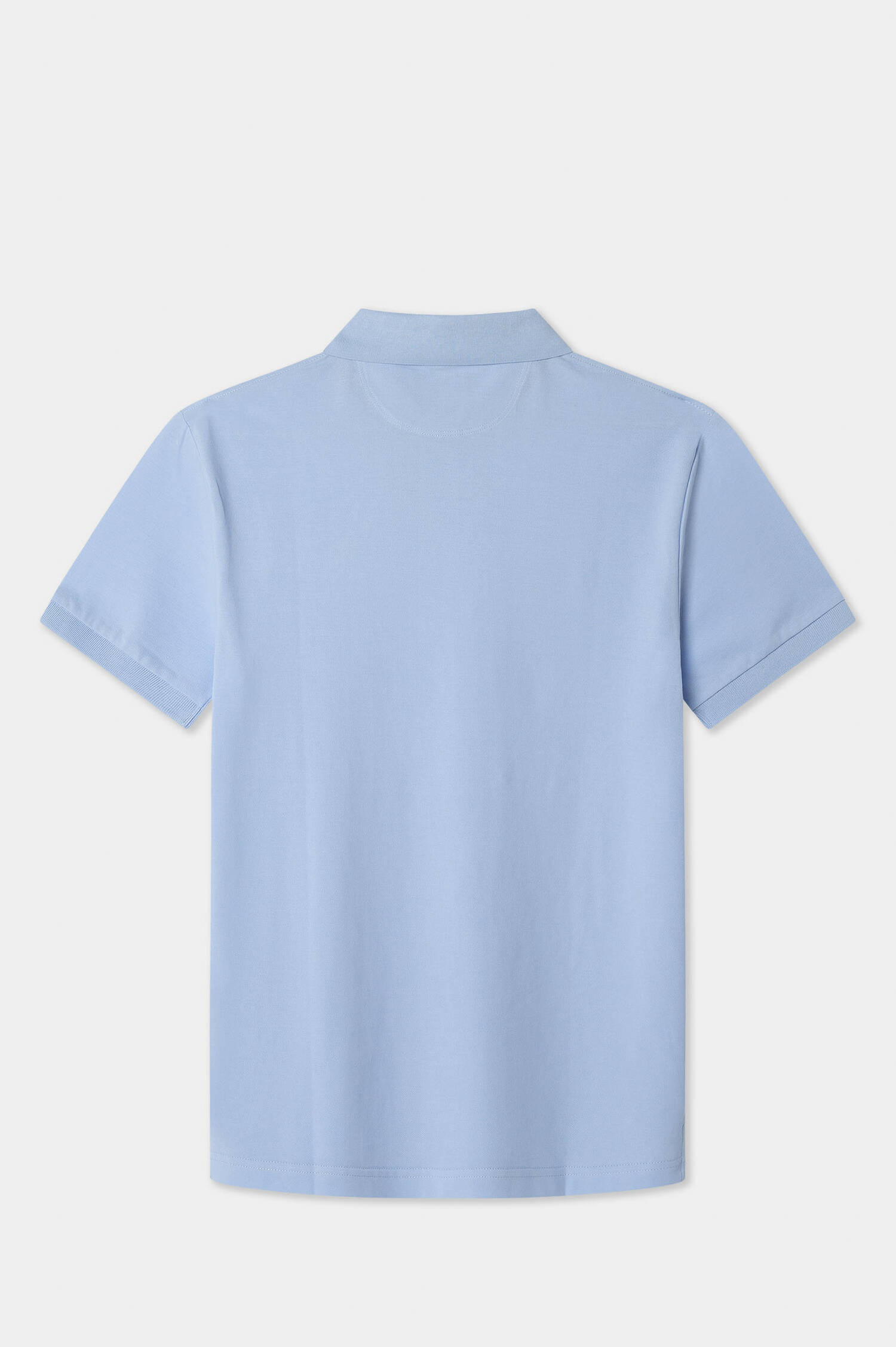 Poloshirt mit gesticktem Logo in Hellblau Poloshirt mit gesticktem Logo in Hellblau