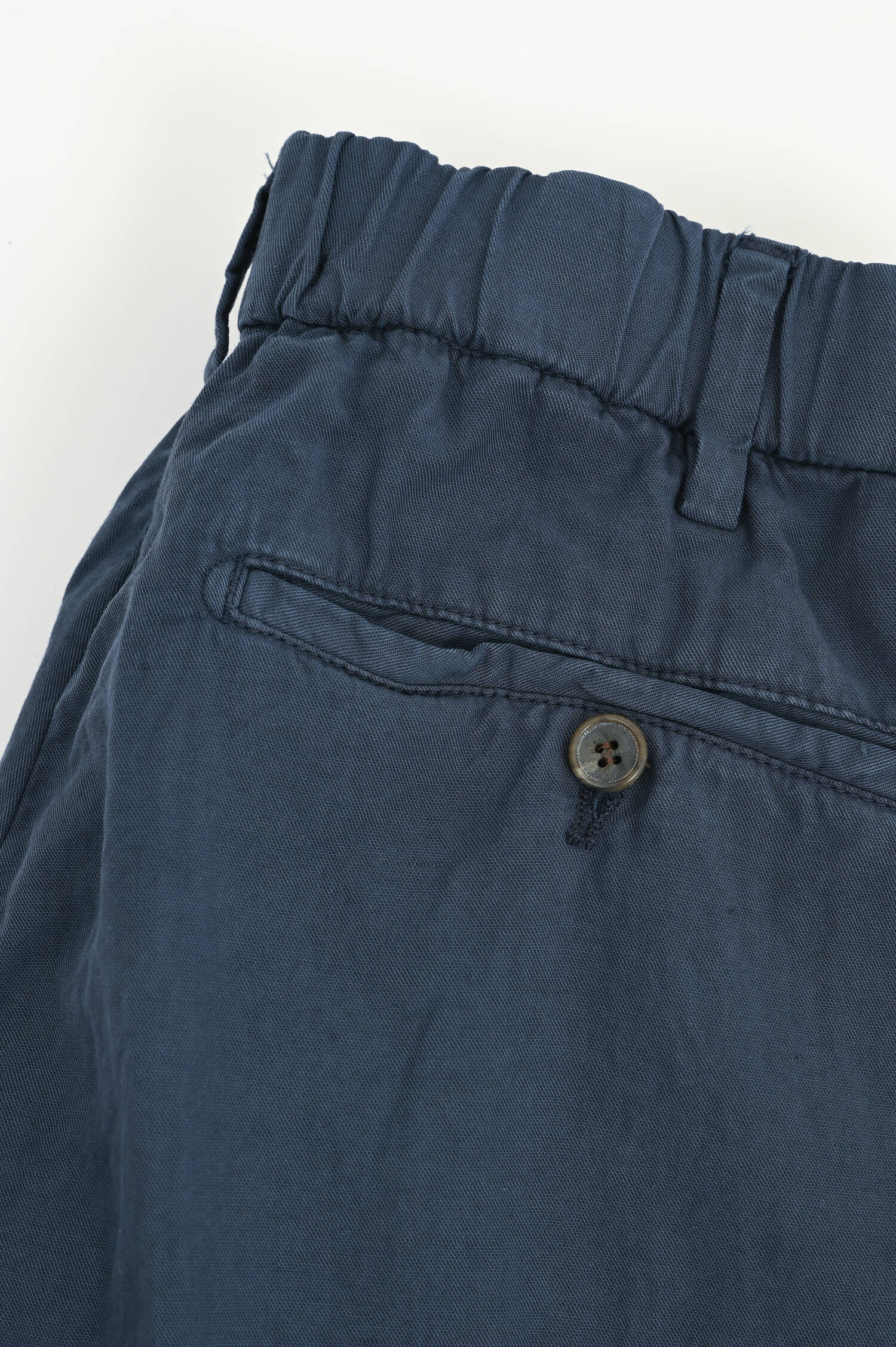 Hose aus Lyocell-Leinen-Mix in Navy