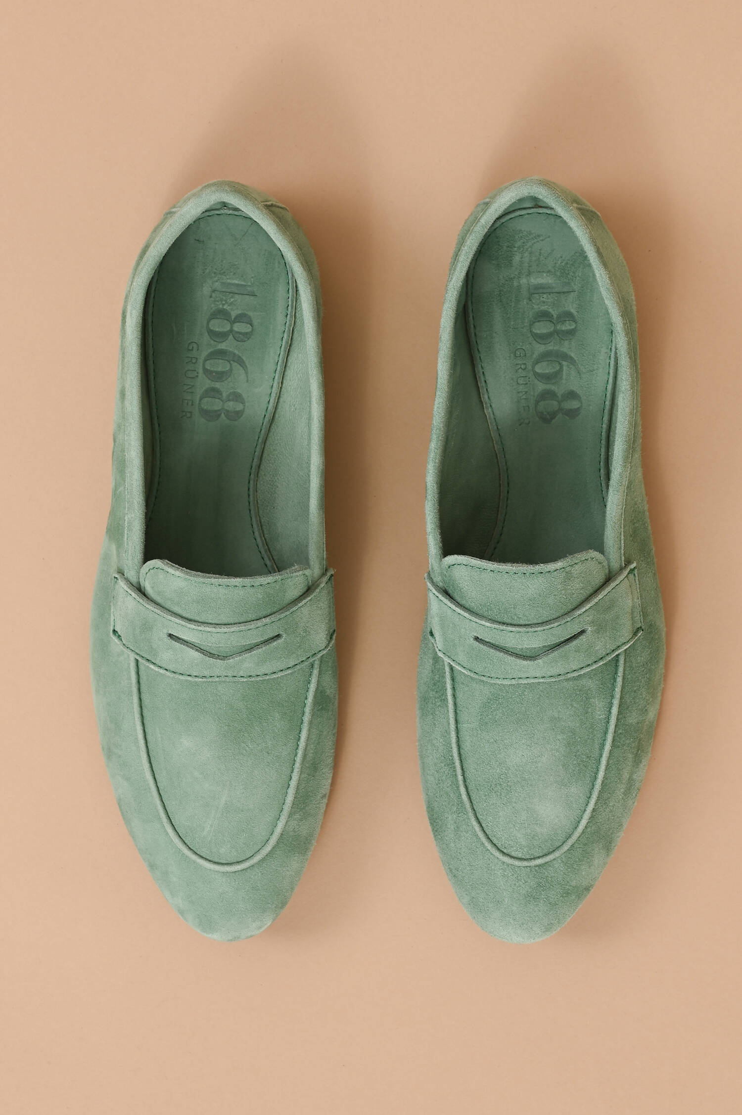 Veloursleder-Loafer in Aquamint Veloursleder-Loafer in Aquamint