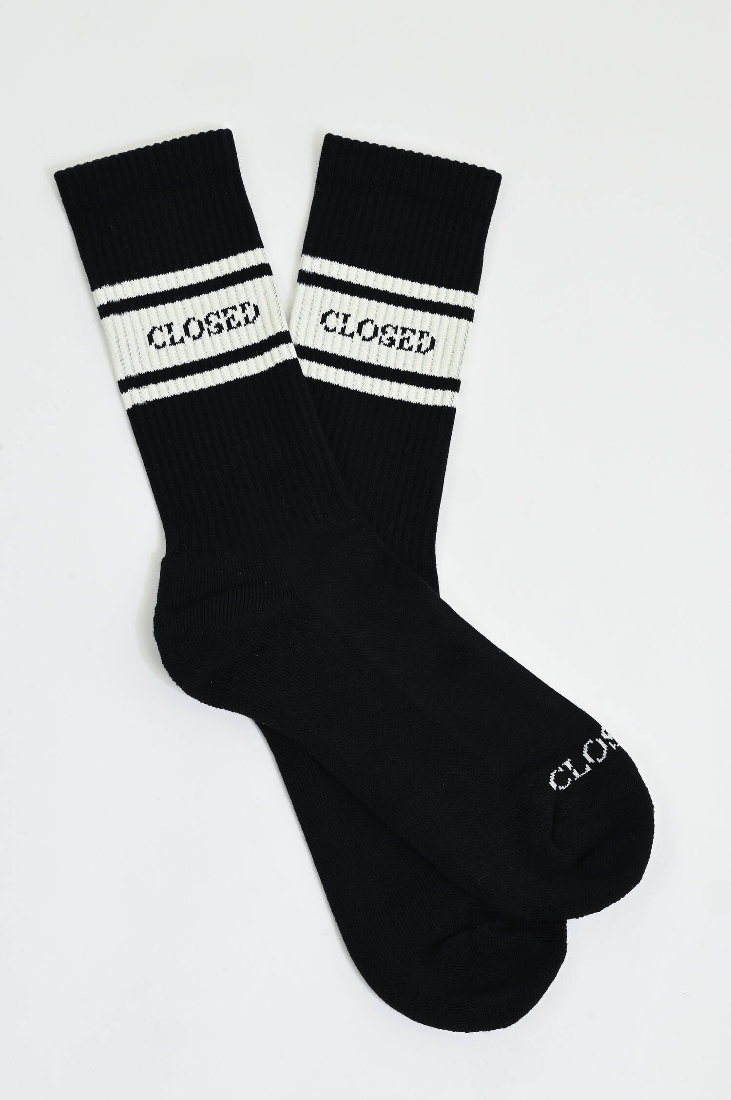 Socken aud Baumwoll-Mix in Schwarz/Weiß