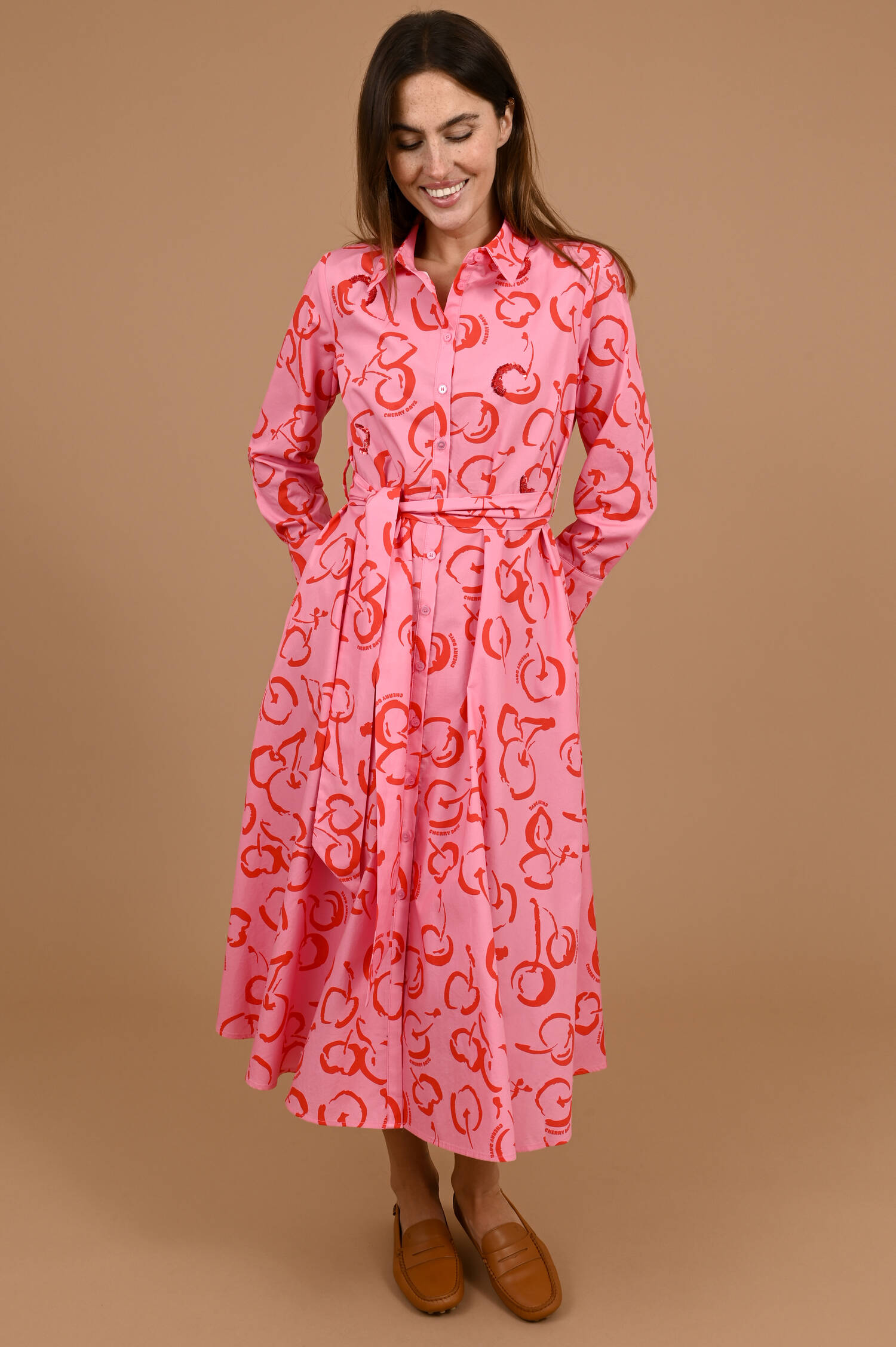 Hemdblusenkleid CHERRY DAYS in Pink