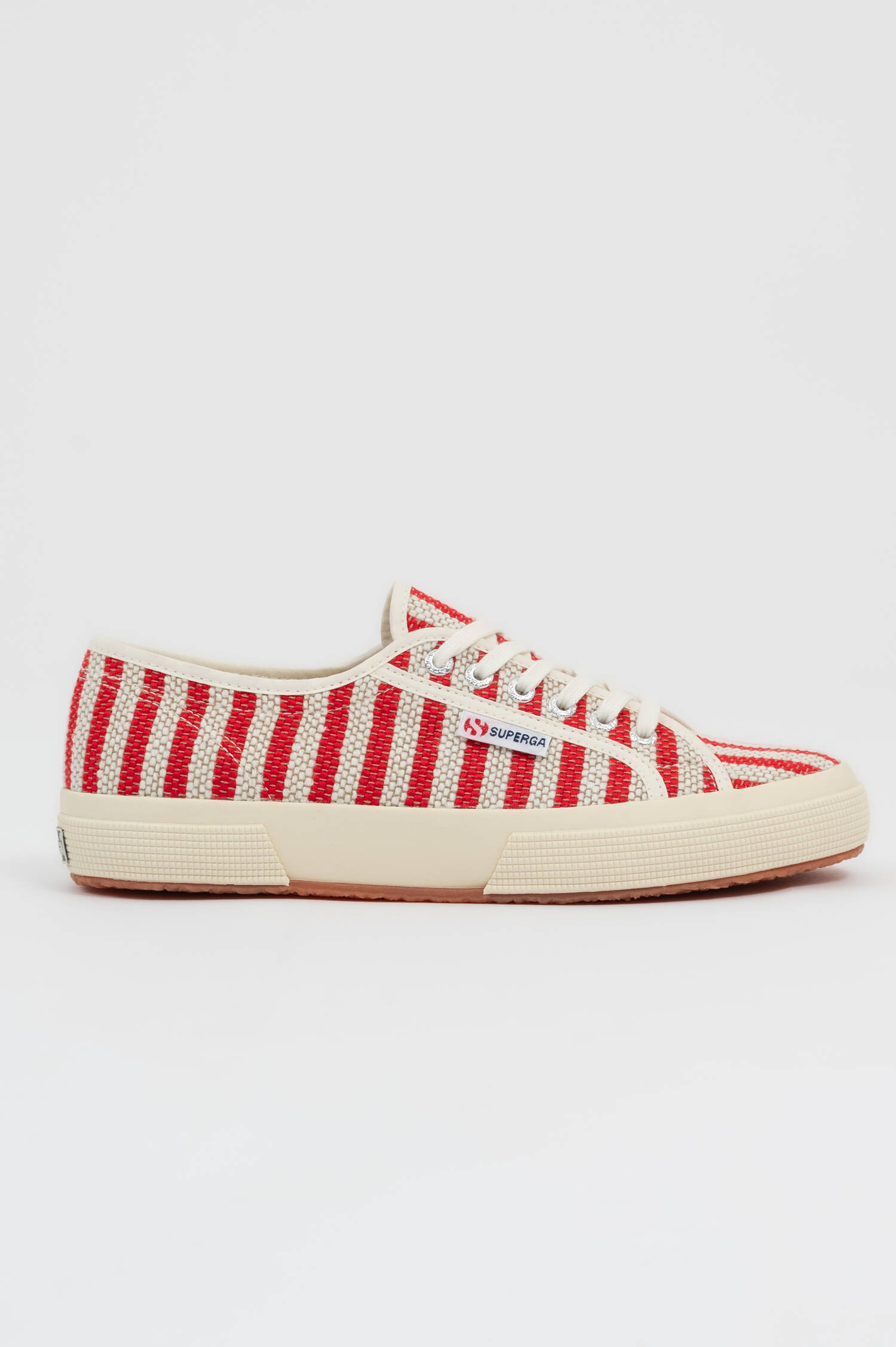 Sneaker COTTON STRIPES in Rot/Weiß
