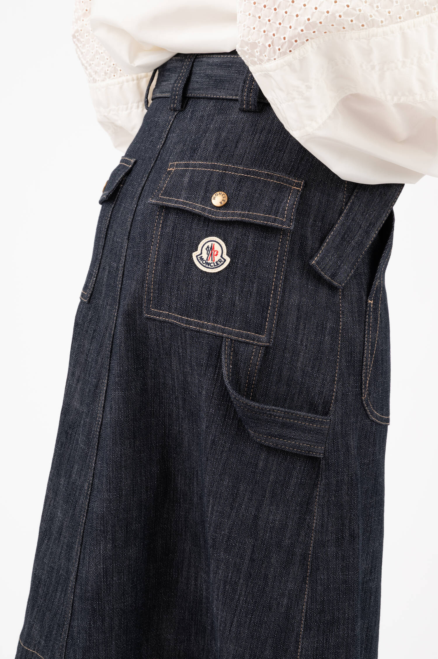 Denim Midi-Rock in Navyblue