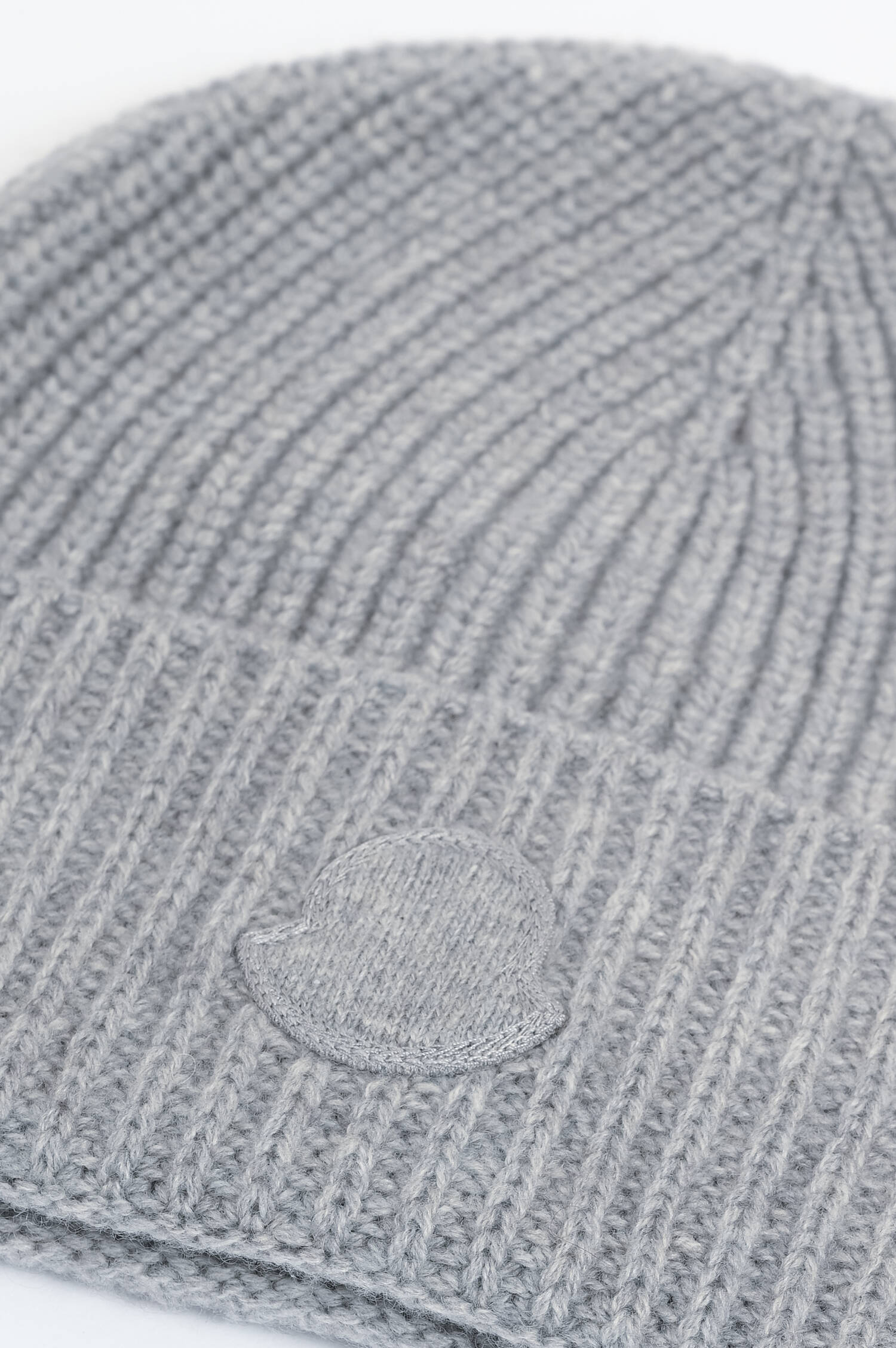Cashmere Mütze mit Logo in Grau