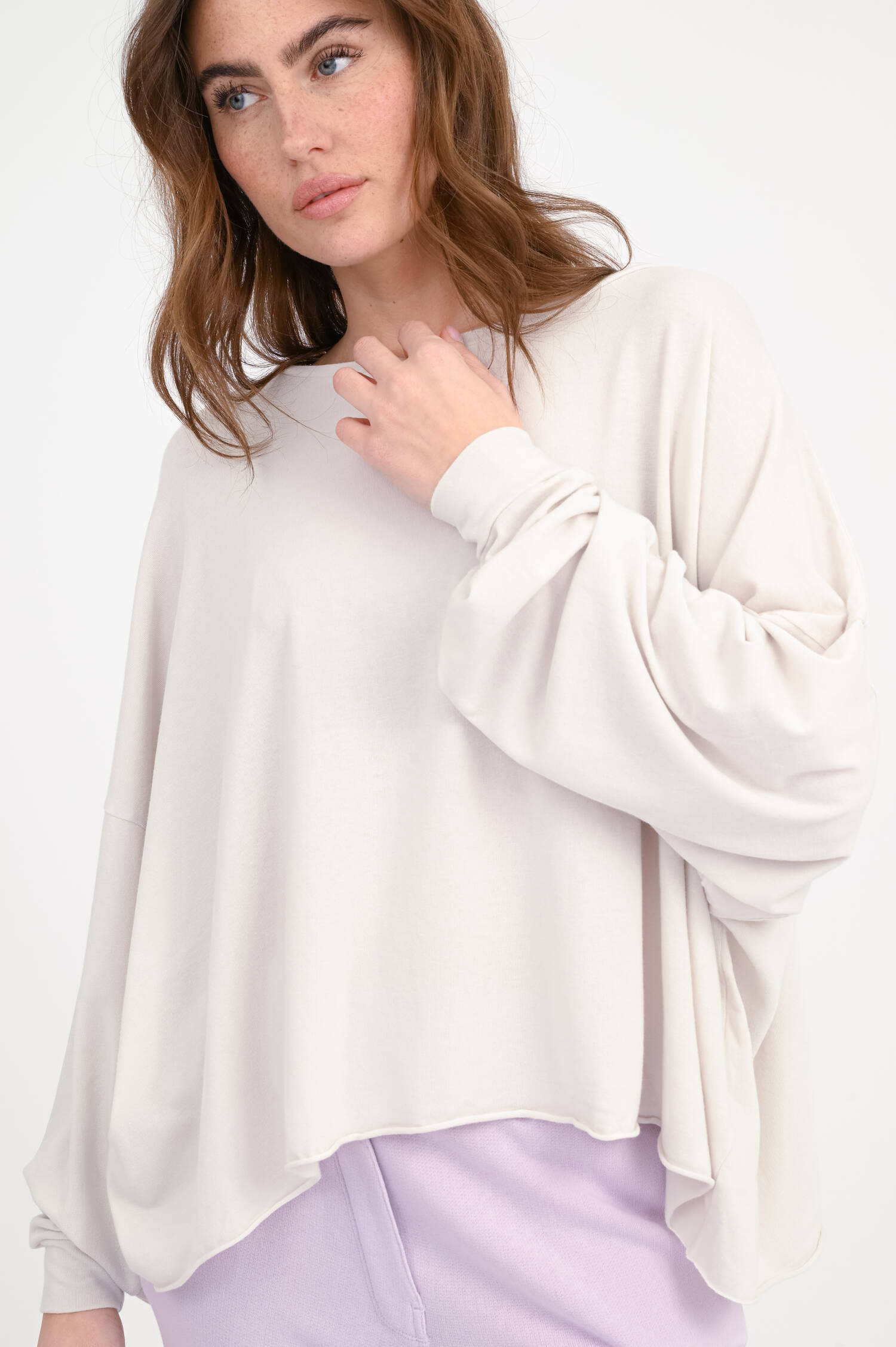 Langarm-Shirt MOMO in Stone Langarm-Shirt MOMO in Stone