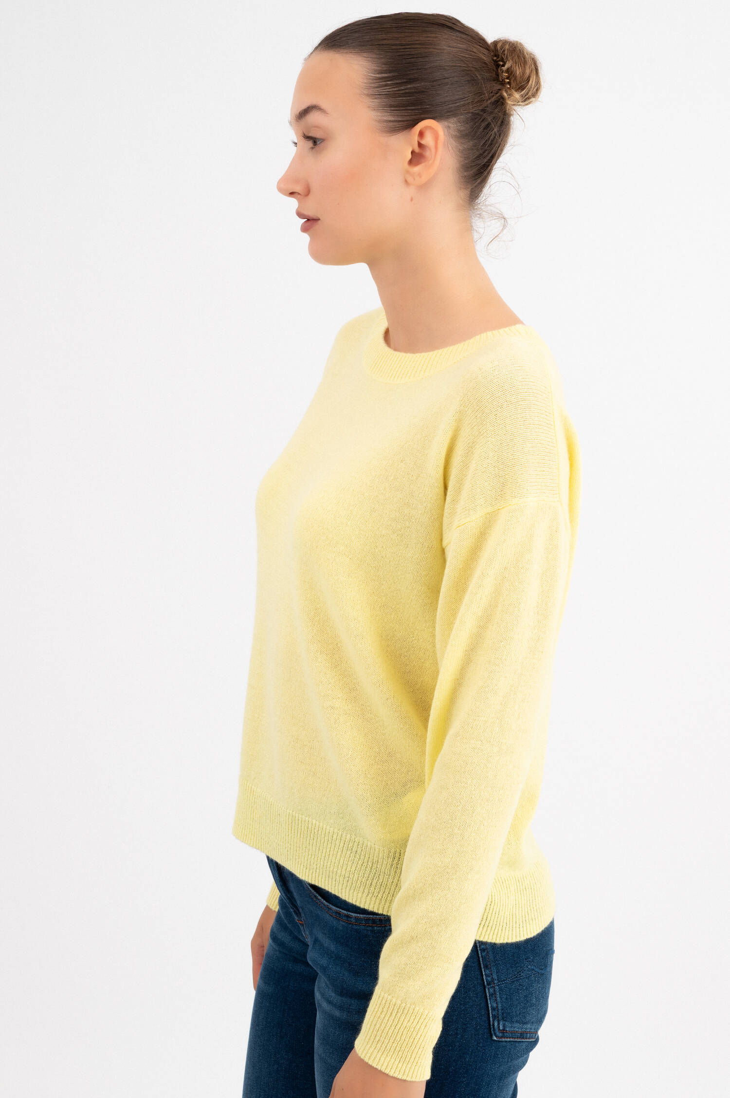 Cashmere-Pullover in Pastellgelb Cashmere-Pullover in Pastellgelb