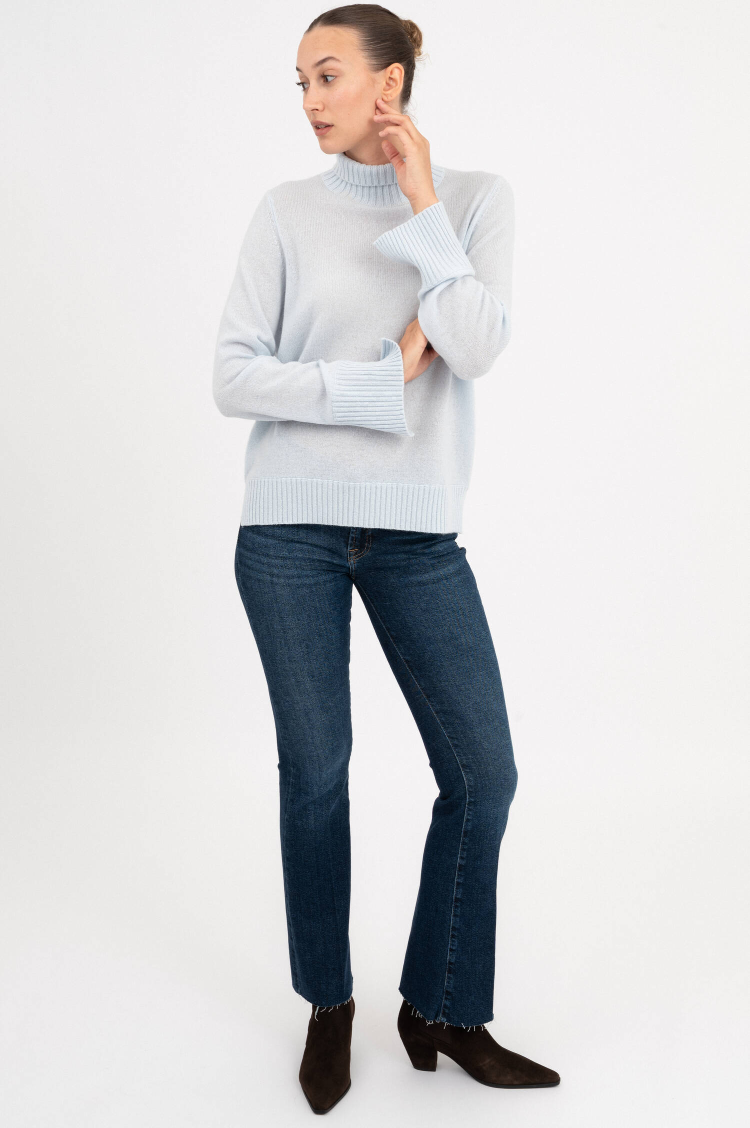 Turtleneck-Pullover in Hellblau Turtleneck-Pullover in Hellblau