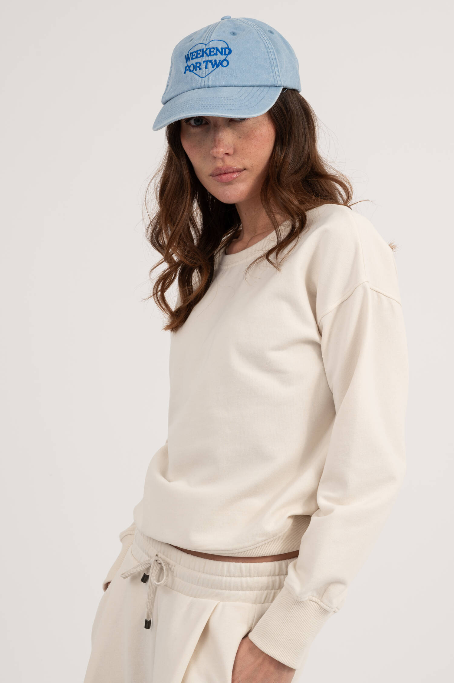 Basecap mit Stick in Hellblau