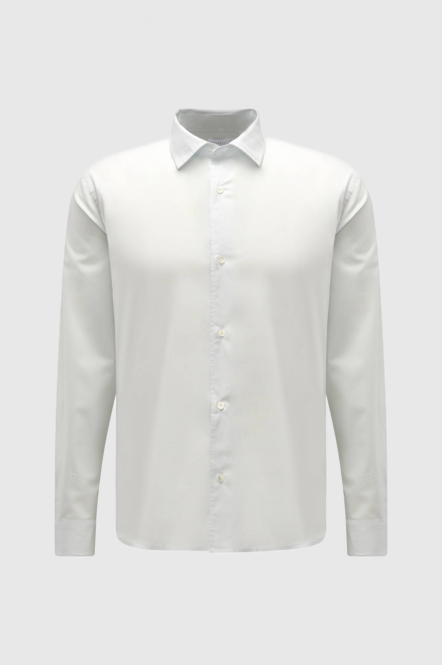 Baumwoll Hemd in Perlgrau