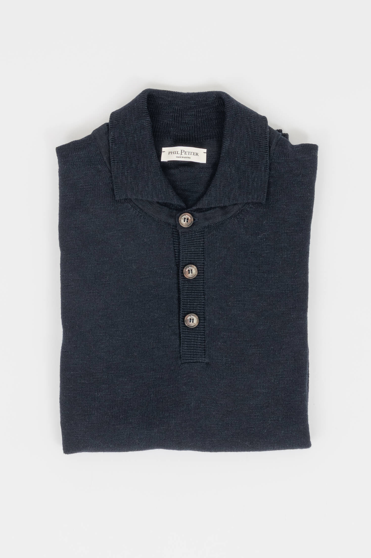 Strickpolo in Navy