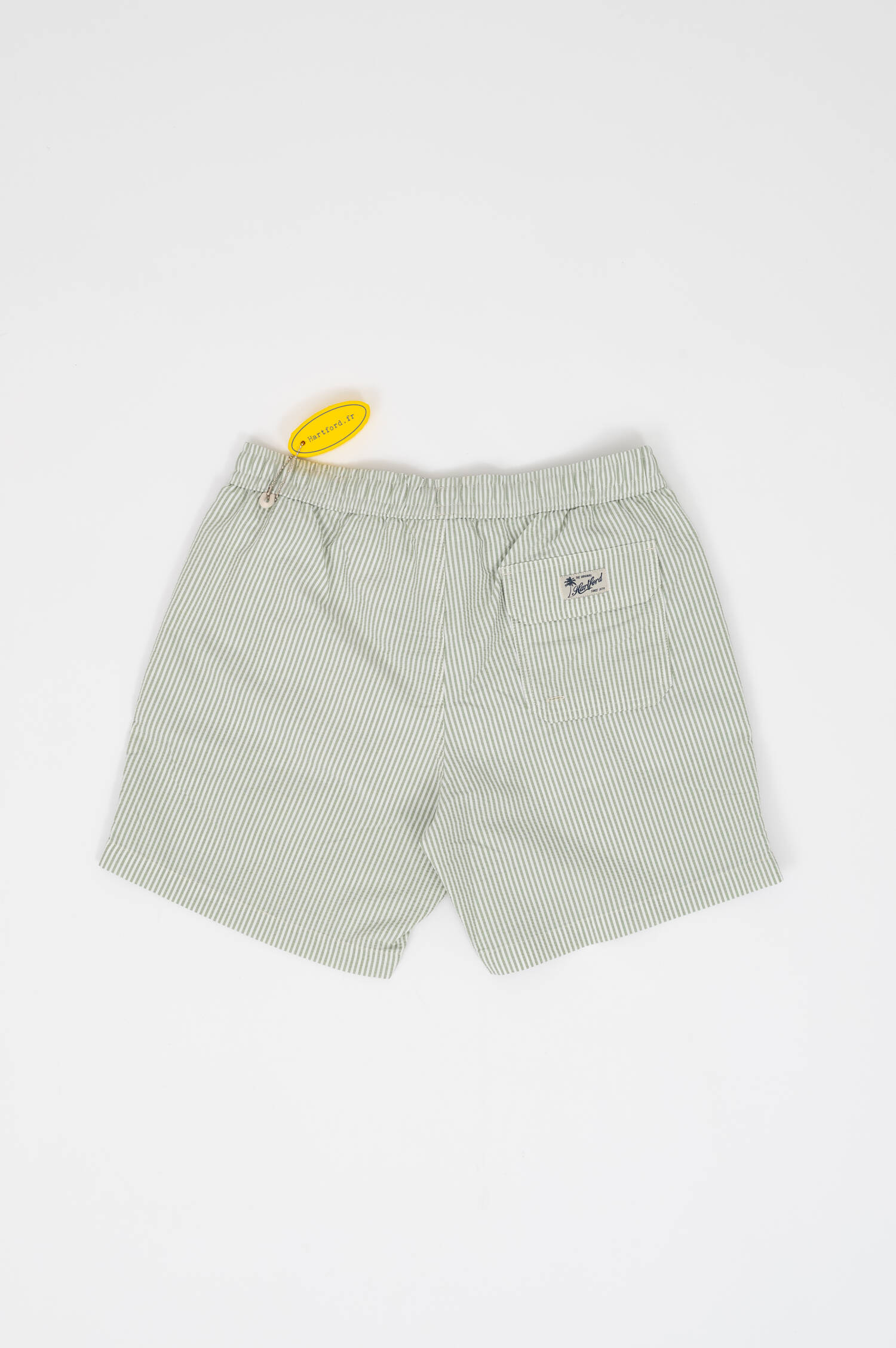 Badehose in Grün/Weiß gestreift