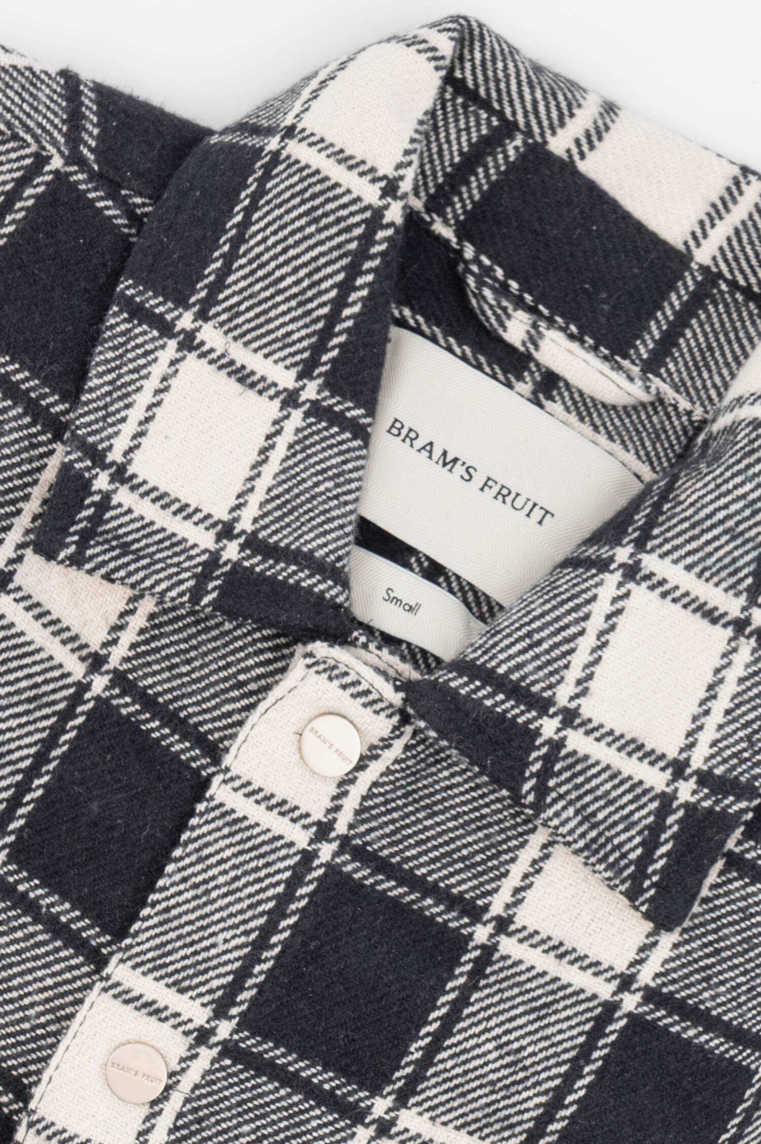 Flanell-Overshirt in Schwarz/Weiß