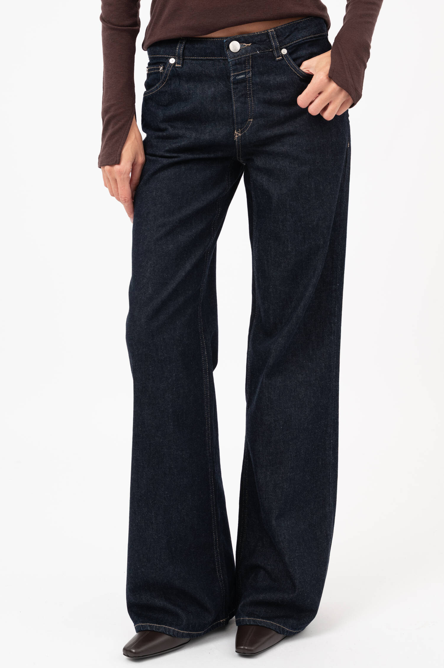 Wide-Leg-Jeans GILLAN in Dunkelblau