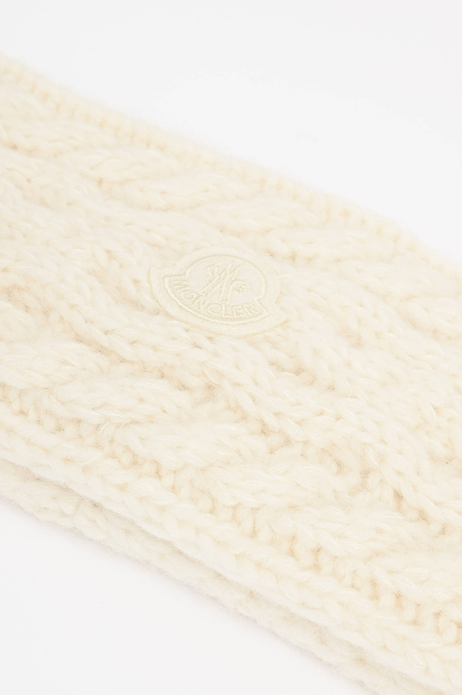 Stirnband aus Alpaka-Mix in Creme