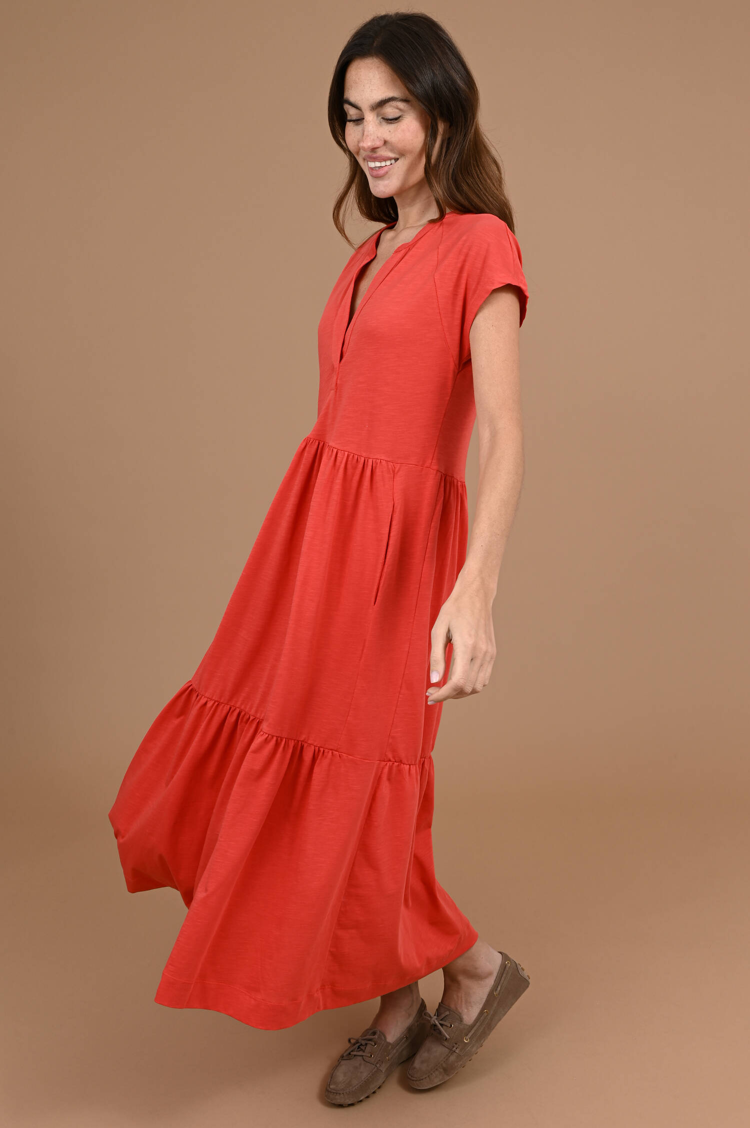 Schlupfkleid in Cherryrot