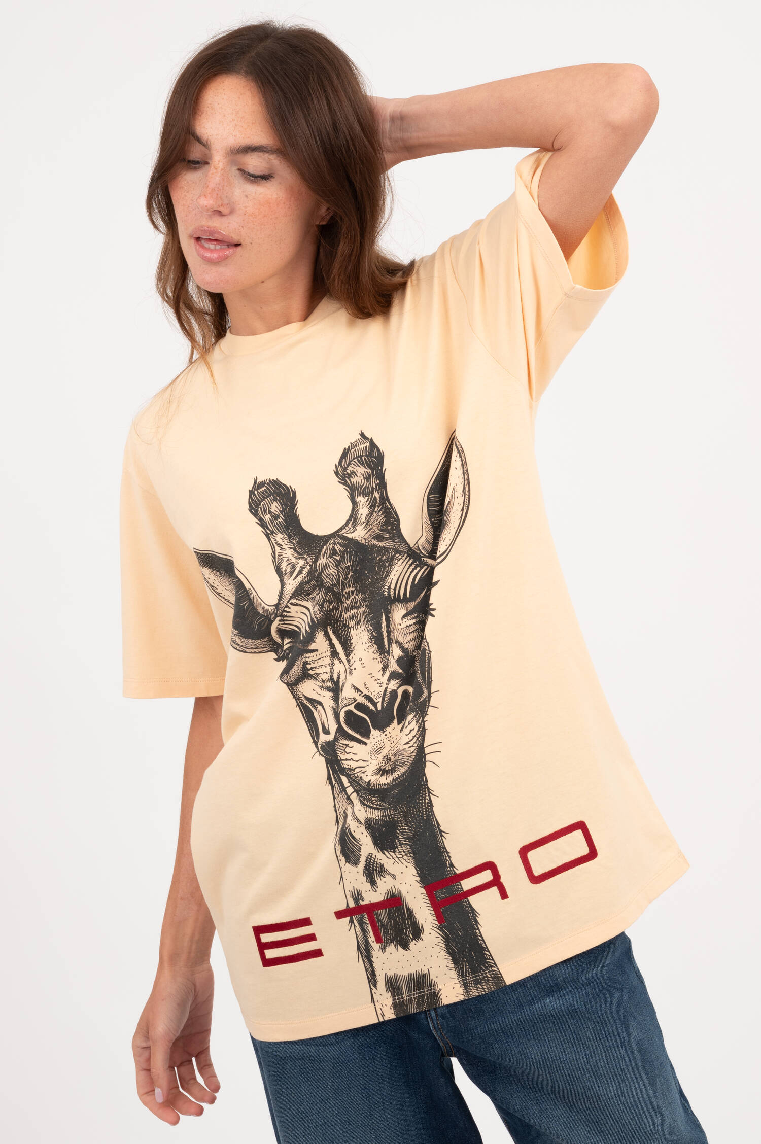 T-Shirt mit Print in Creme T-Shirt mit Print in Creme