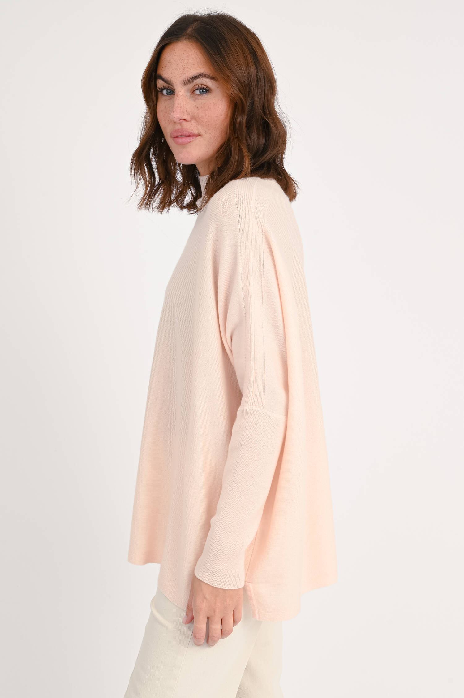 Pullover mit Stehkragen in Pearl Rosa Pullover mit Stehkragen in Pearl Rosa