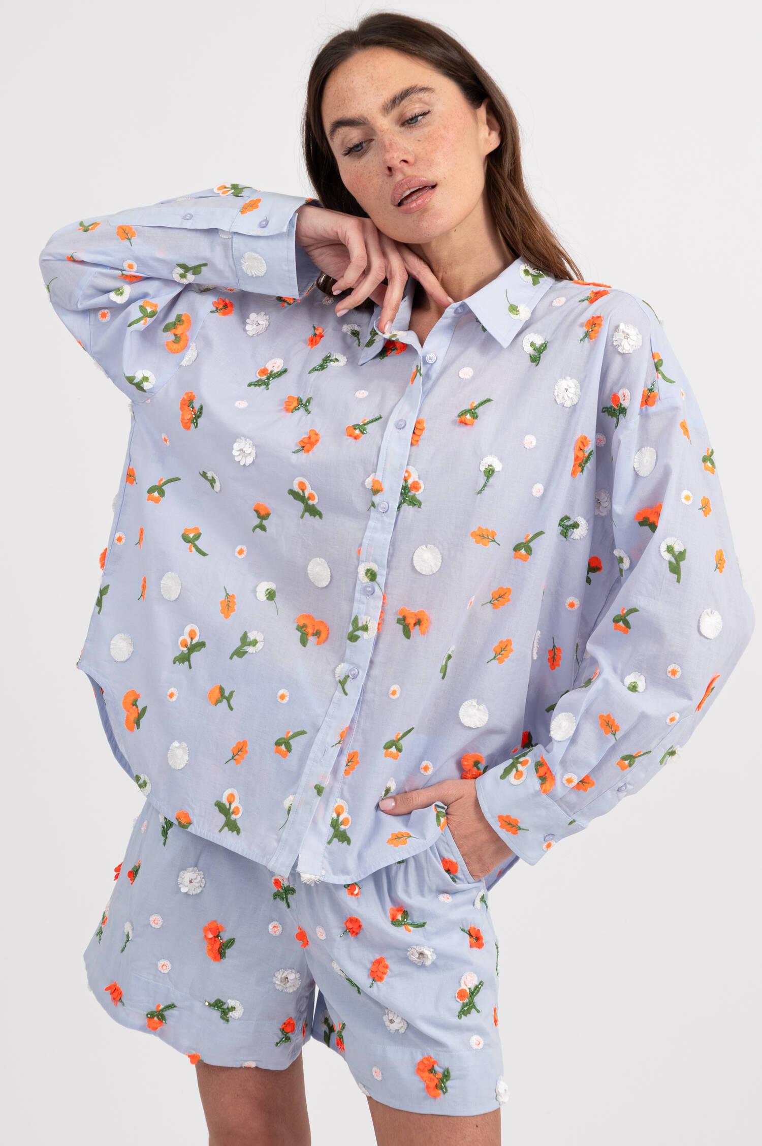 Bluse JIMENA in Hellblau