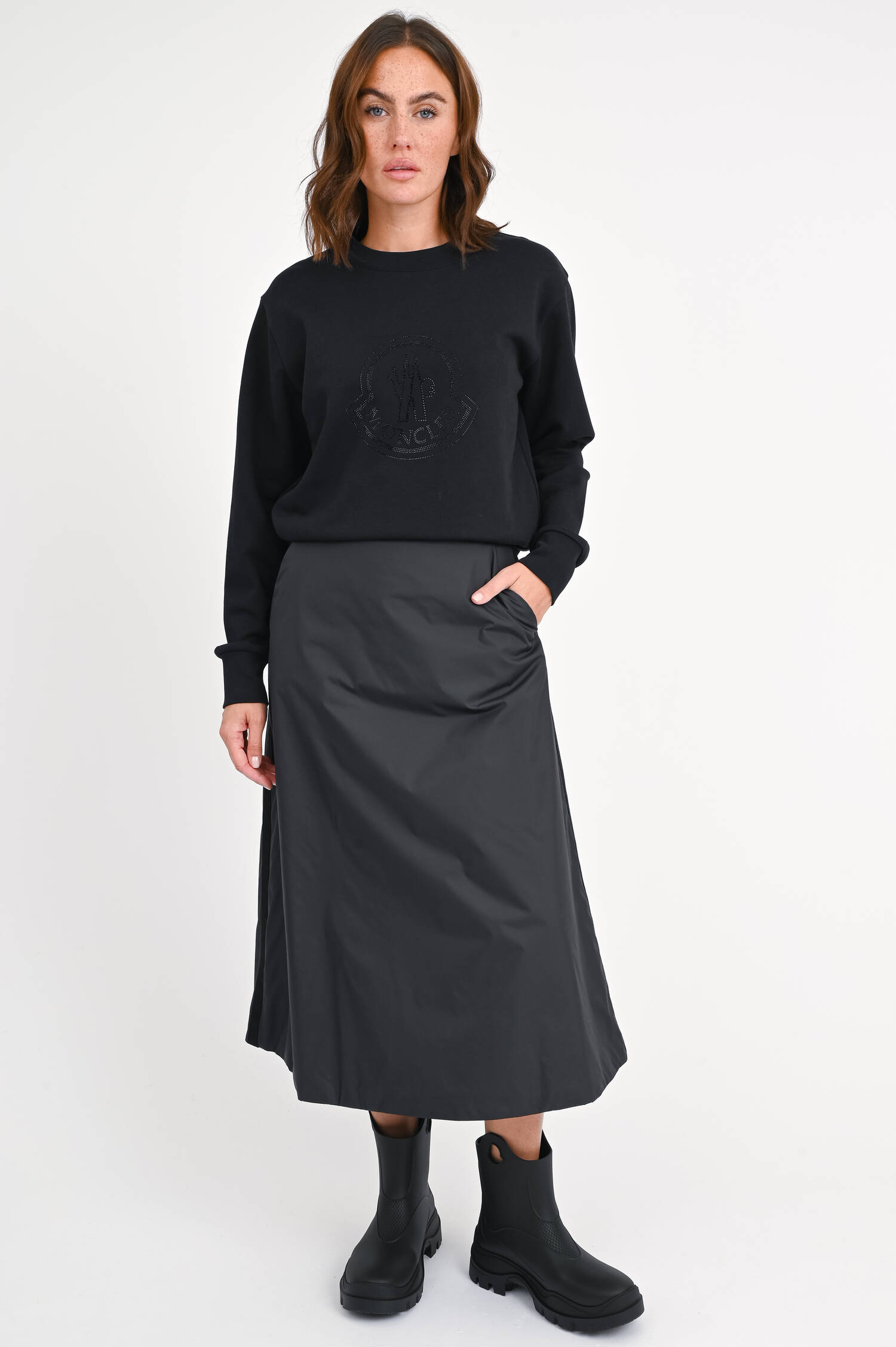 Midi-Rock in A-Form in Schwarz