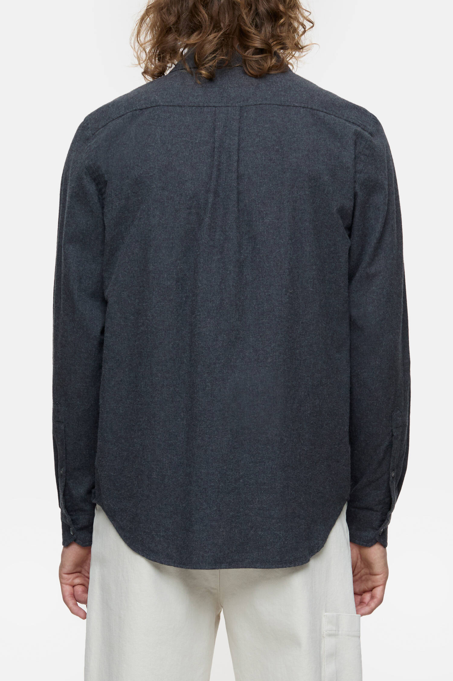 Baumwollhemd in Anthrazit