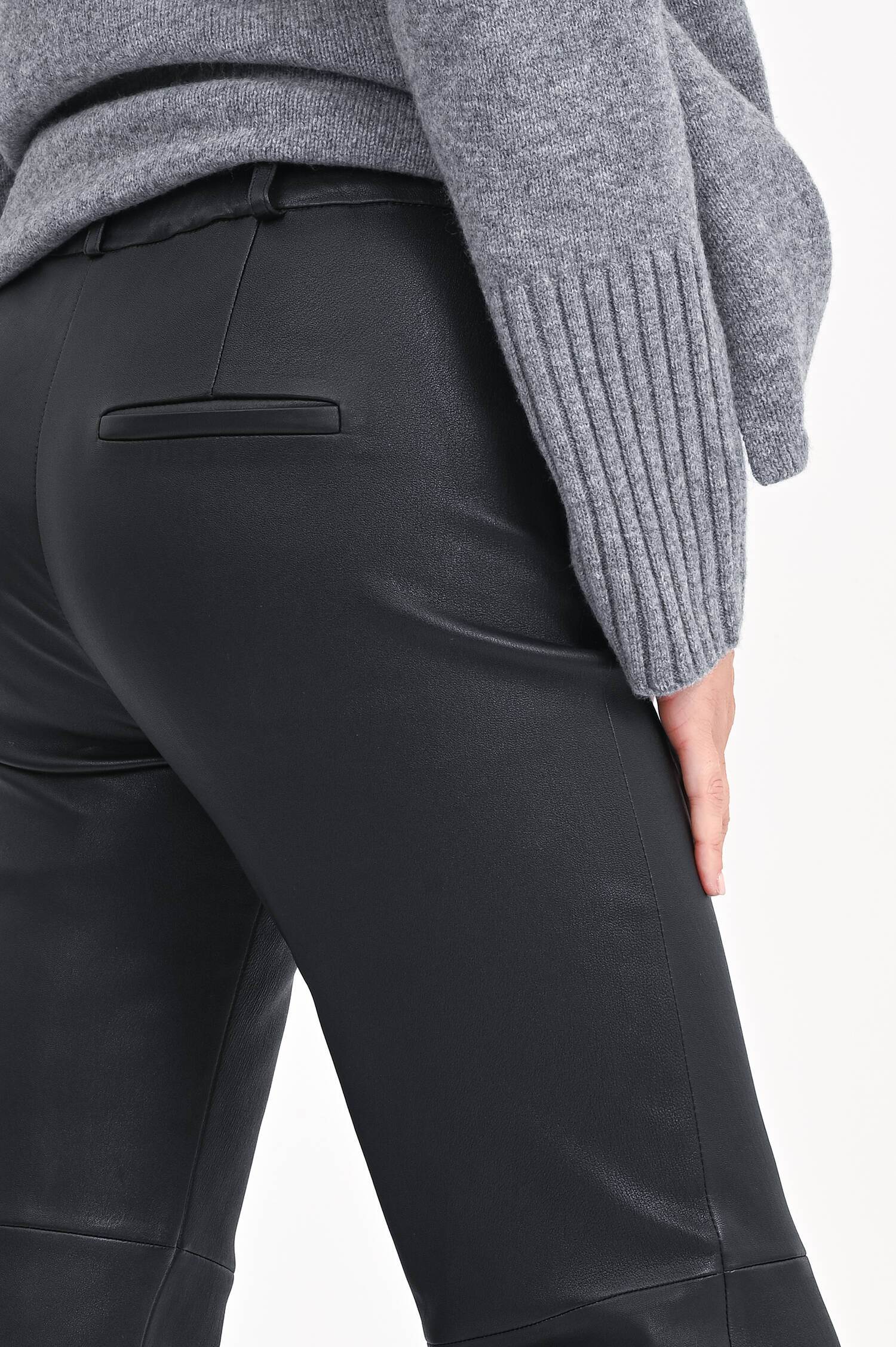 Lederhose JENNA STRECH in Schwarz