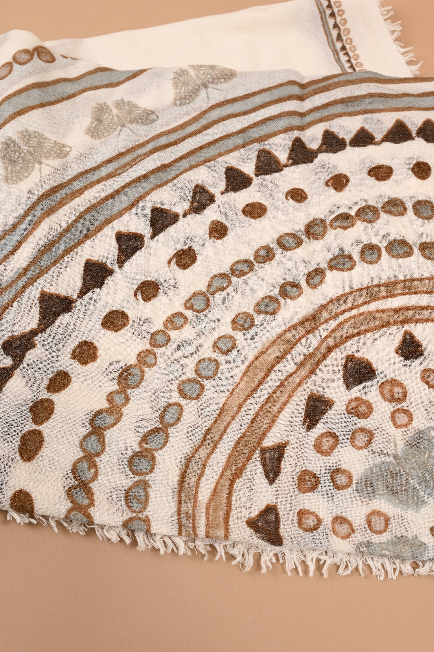 Tuch OROUND in Braun/Ecru