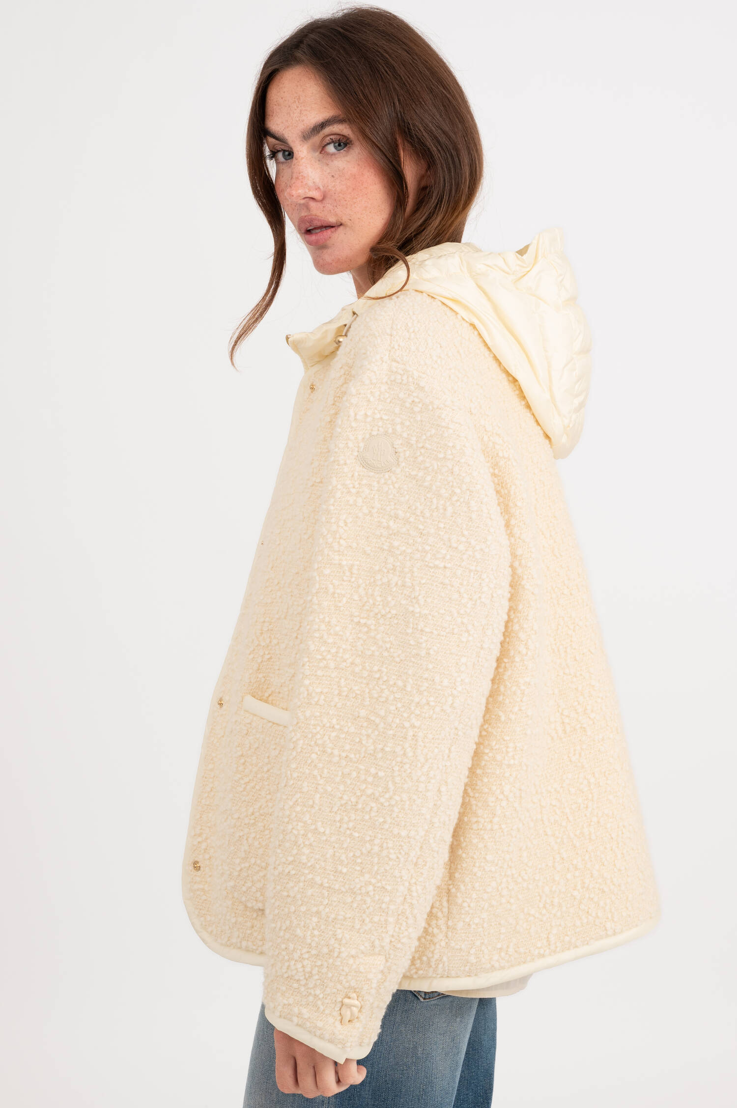 2-in-1 Jacke in Creme