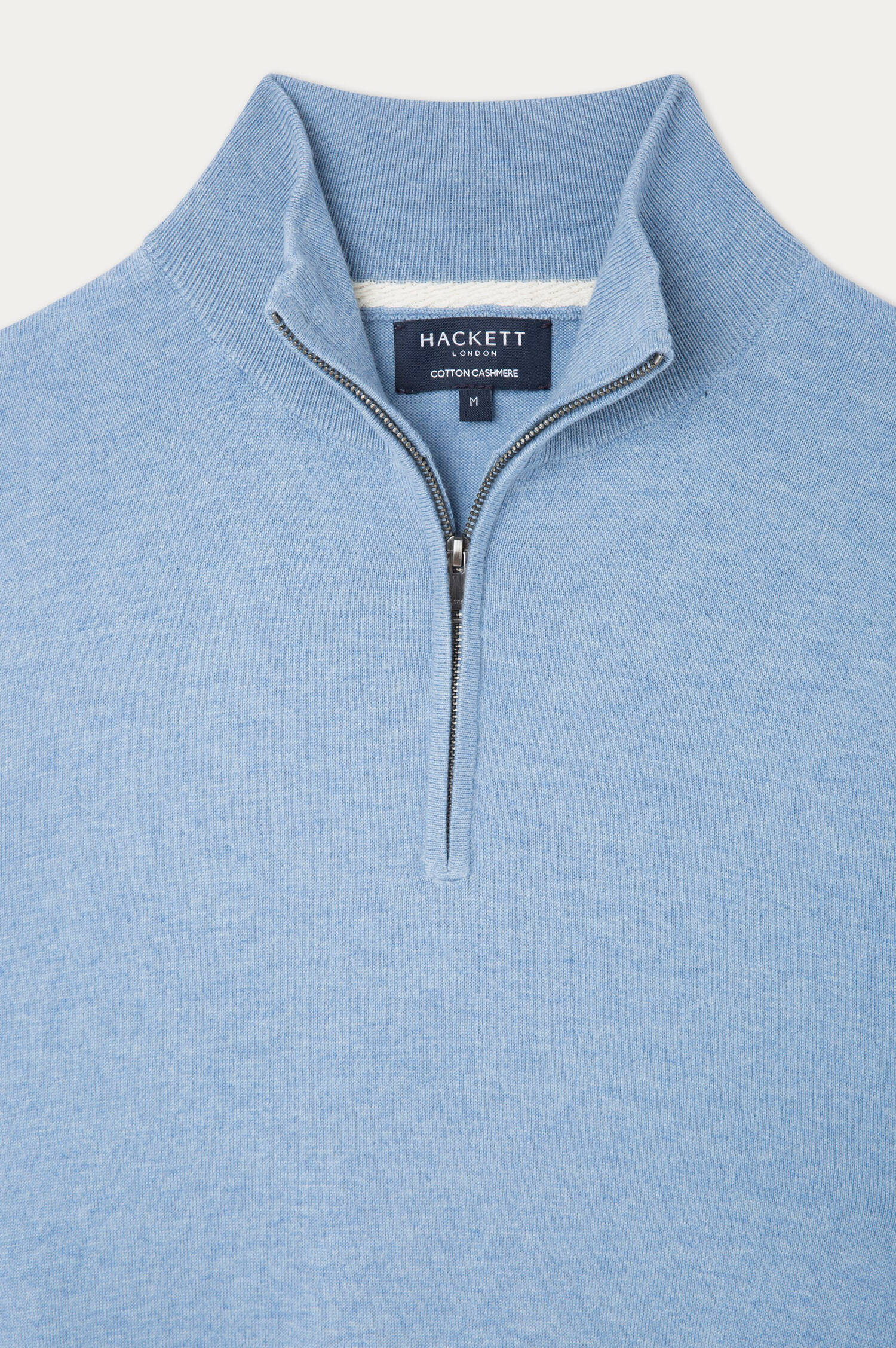 Pullover aus Kaschmir und Baumwolle in Pastellblau