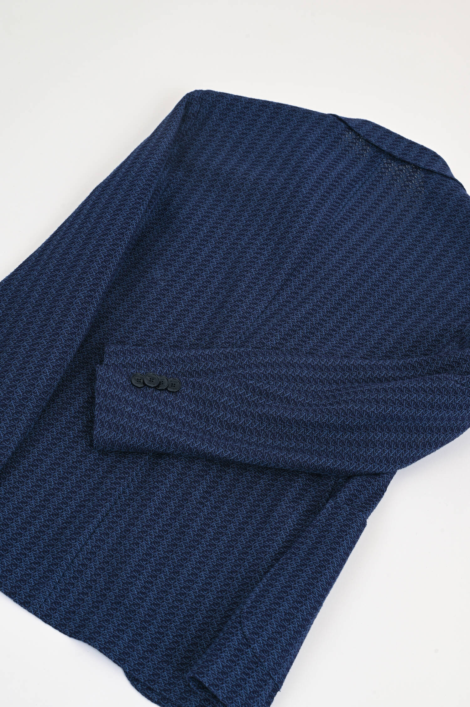 Sakko aus Baumwolle mit Struktur in Blau Sakko aus Baumwolle mit Struktur in Blau