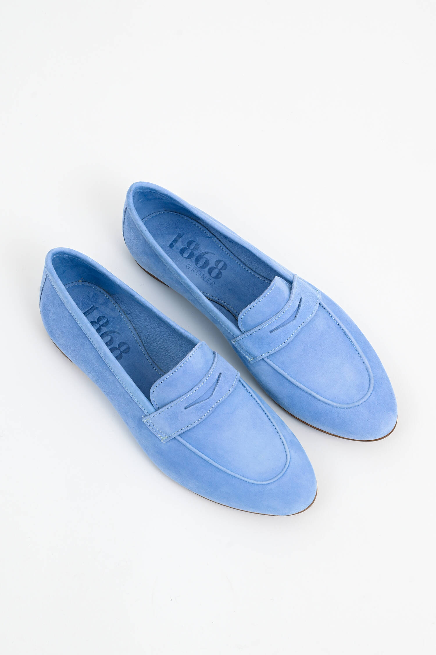 Veloursleder-Loafer in Hellblau Veloursleder-Loafer in Hellblau