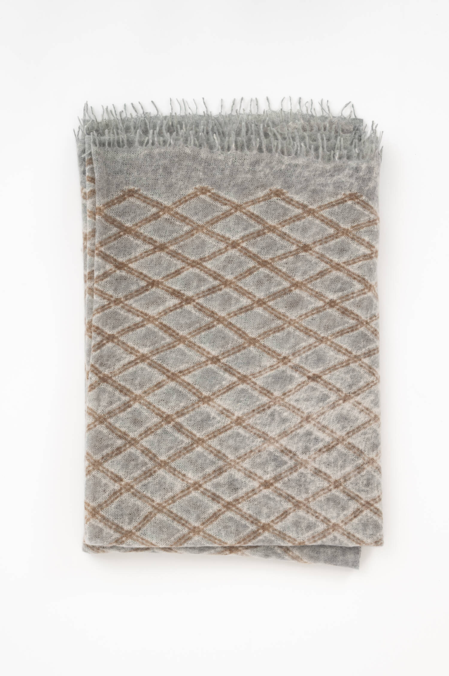 Cashmere-Schal mit Rautenprint in Blau Cashmere-Schal mit Rautenprint in Blau