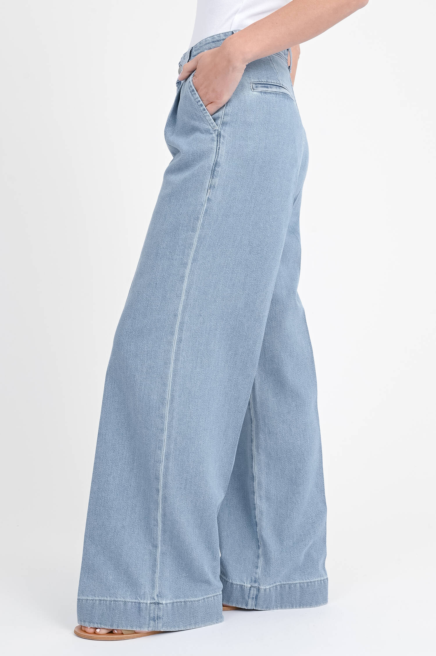 Palazzo-Jeans HANA in Hellblau