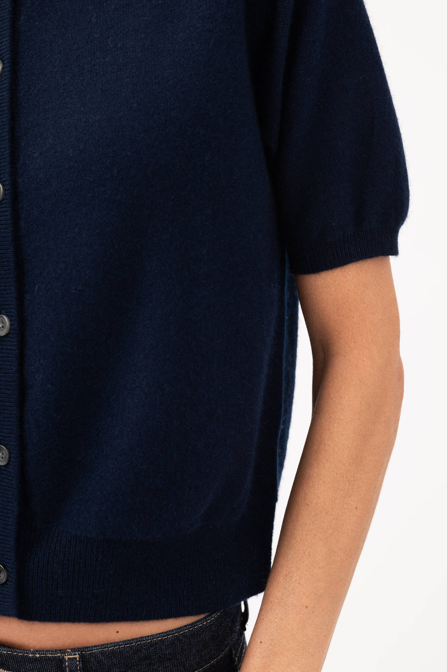 Cashmere-Cardigan in Navy