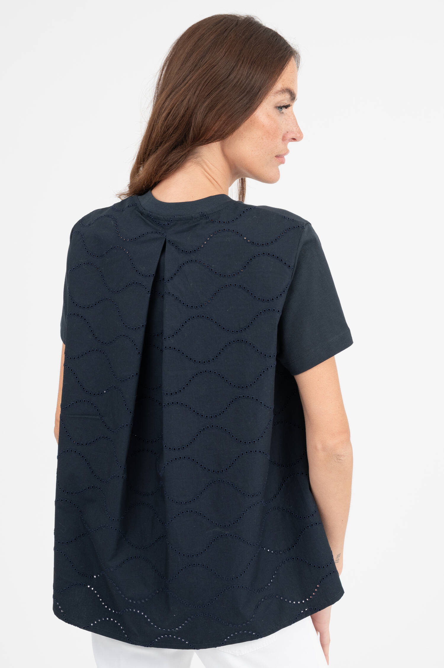 T-Shirt mit Lochmuster in Navyblue T-Shirt mit Lochmuster in Navyblue