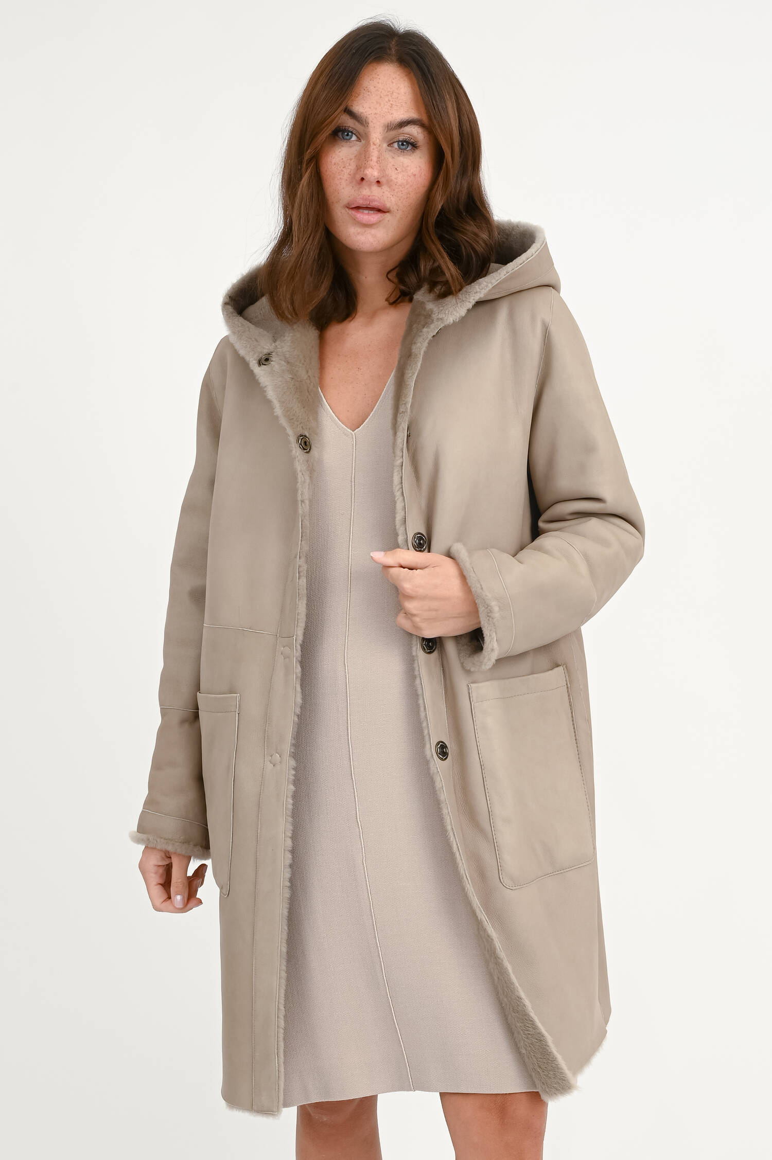 Wendemantel EVELYN in hellem Taupe Wendemantel EVELYN in hellem Taupe