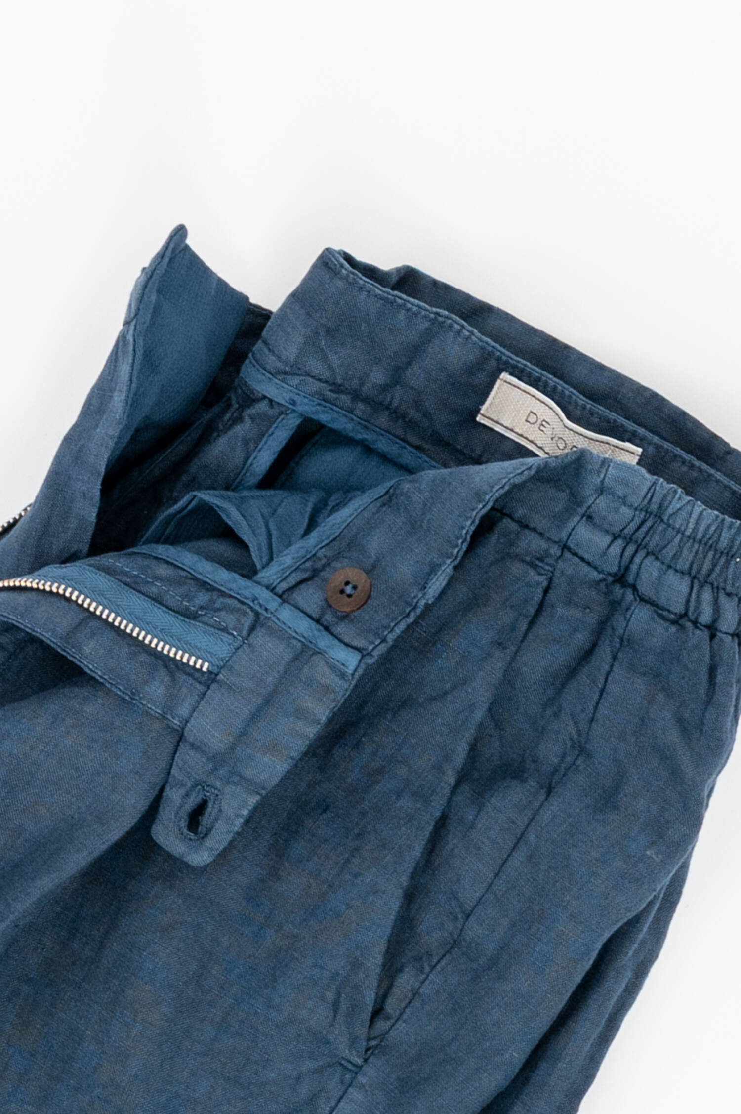 Leinenhose in Dunkelblau