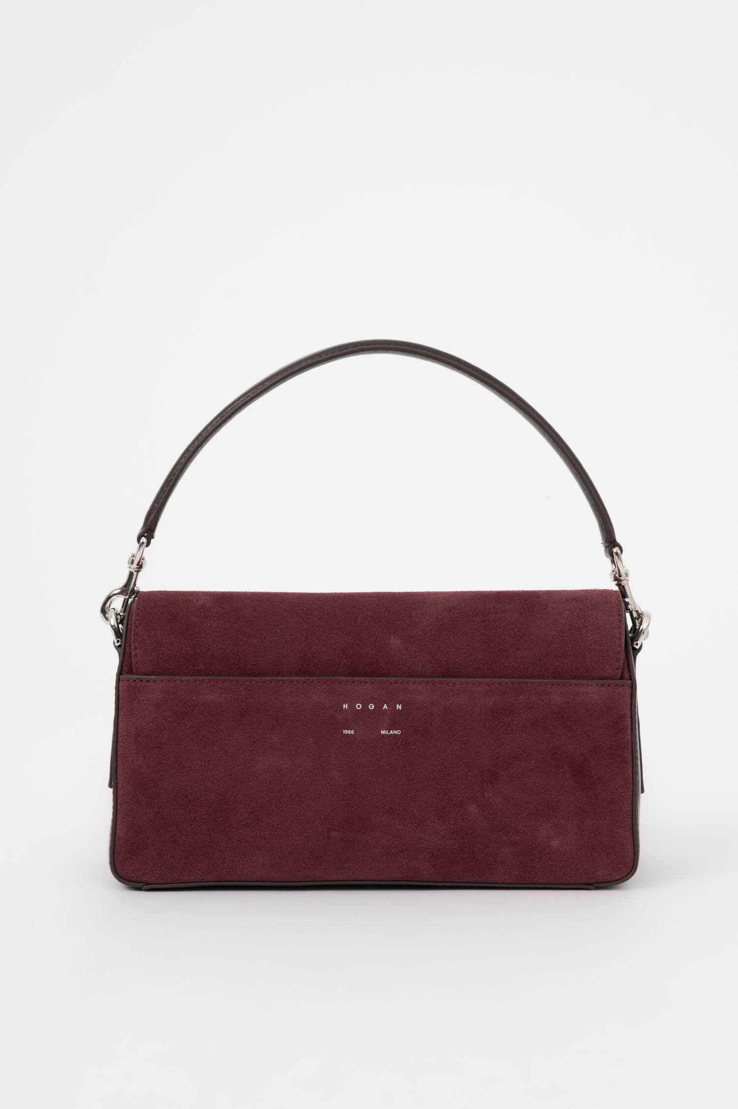 Veloursleder-Flap-Tasche H-TURN in Bordeaux Veloursleder-Flap-Tasche H-TURN in Bordeaux