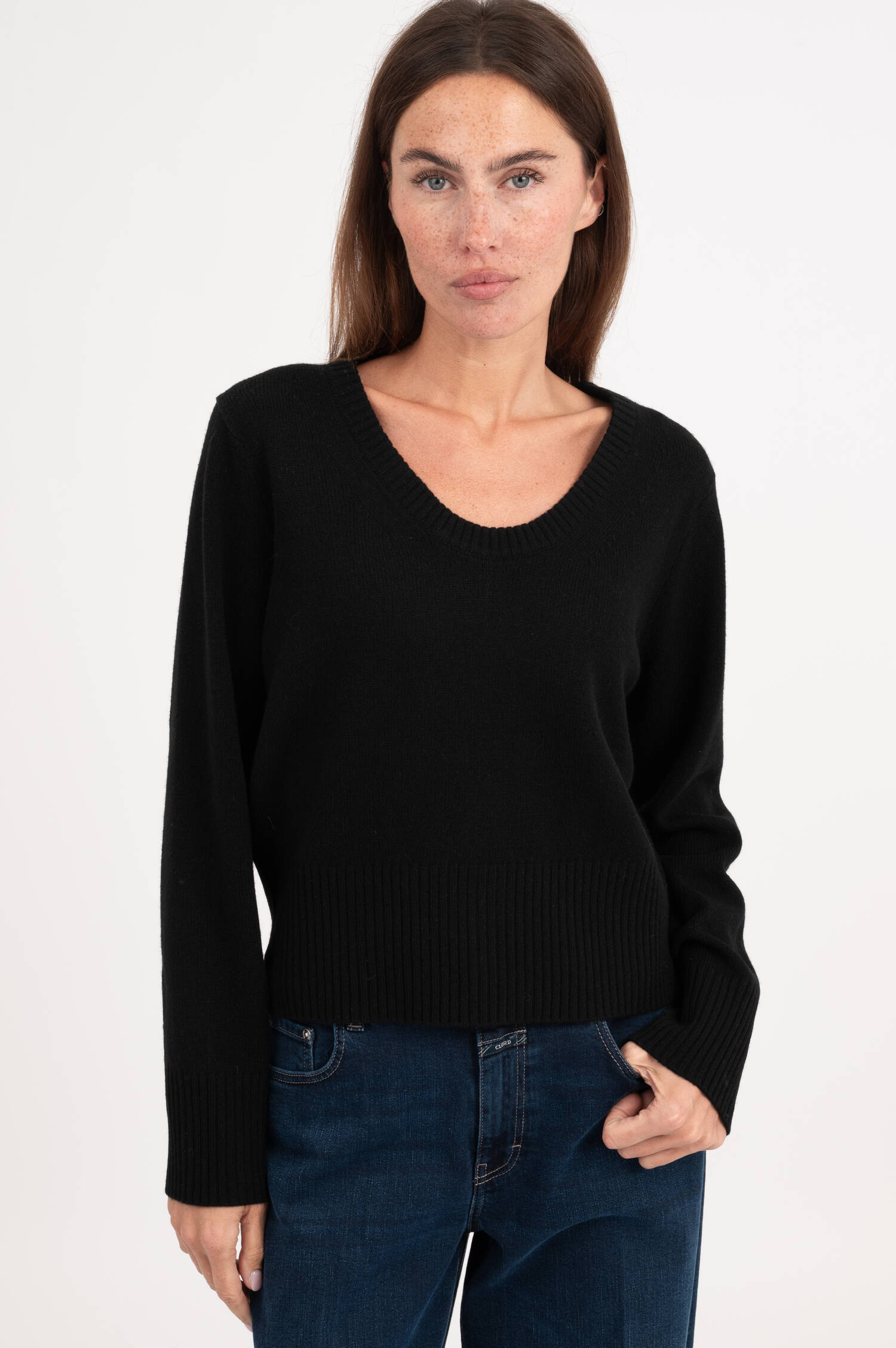 Strickpullover in Schwarz