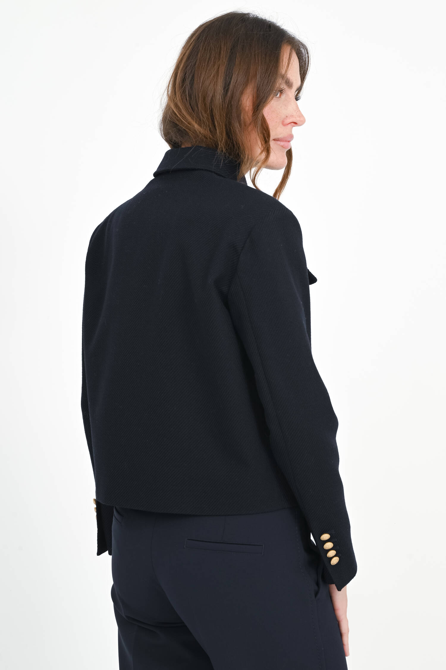 Jacke aus Baumwoll-Mix in Blue Navy