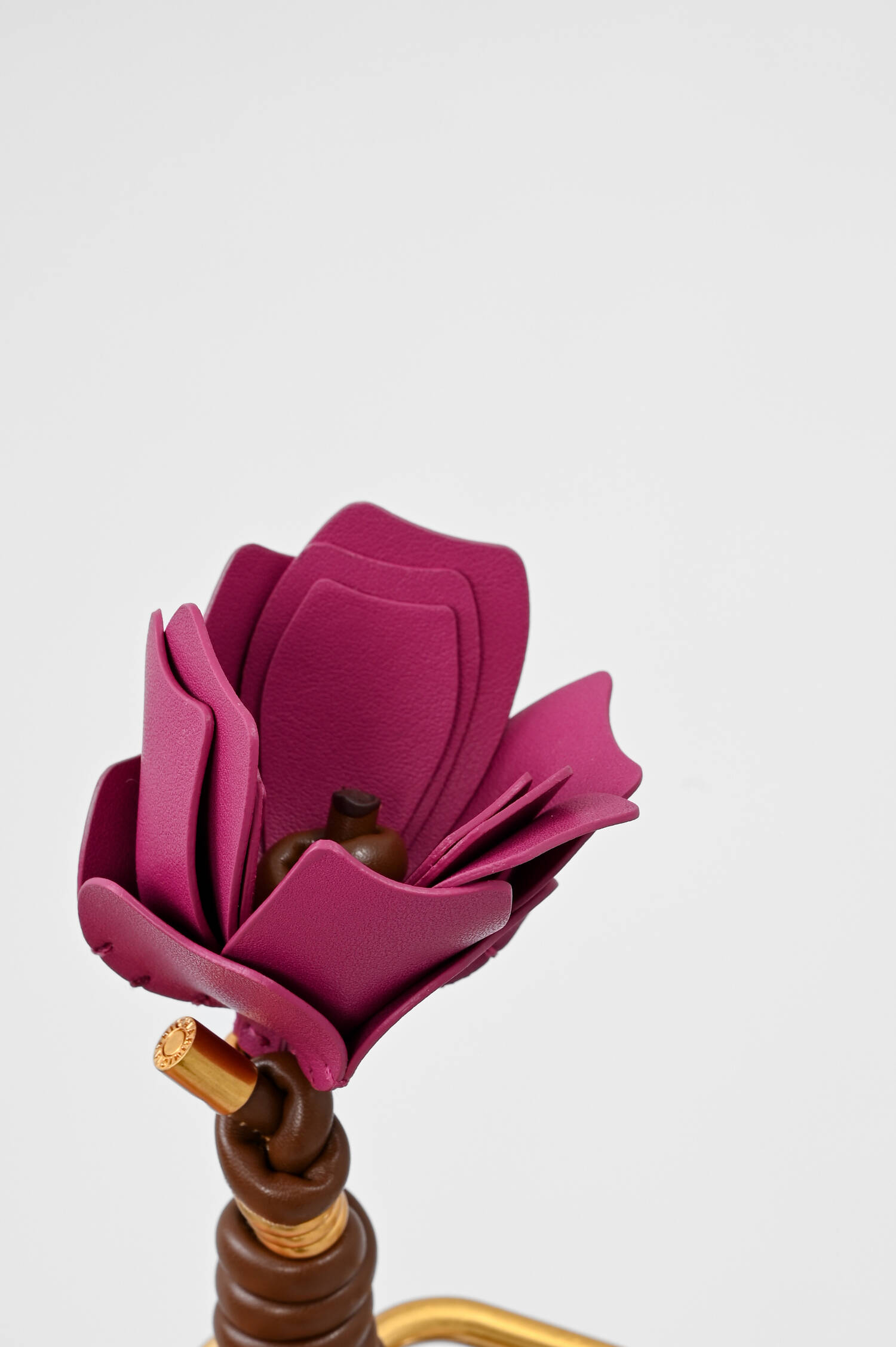 Schlüsselanhänger ROSE mit Leder-Details in Pink